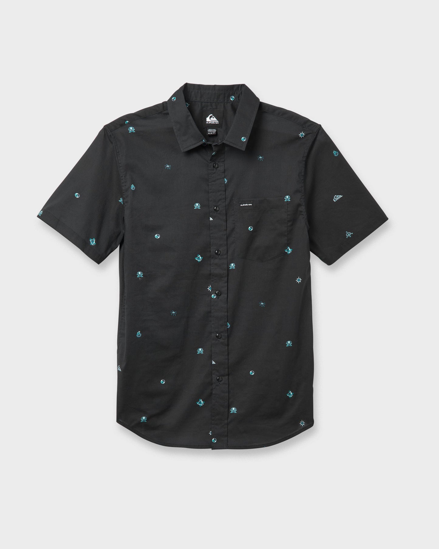 Mini Dimensions Classic Short Sleeve Shirt - Black Black Quick Silver