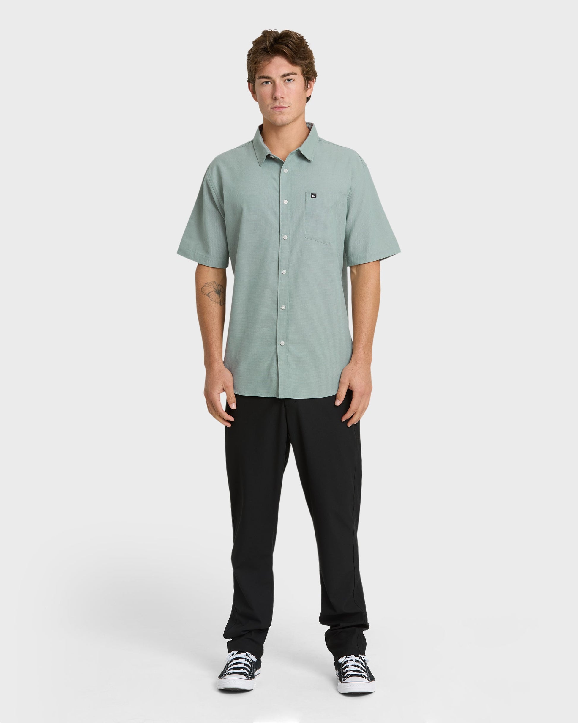 Shoreline Classic Short Sleeve Shirt - Chinois Green Chinois Green Quick Silver