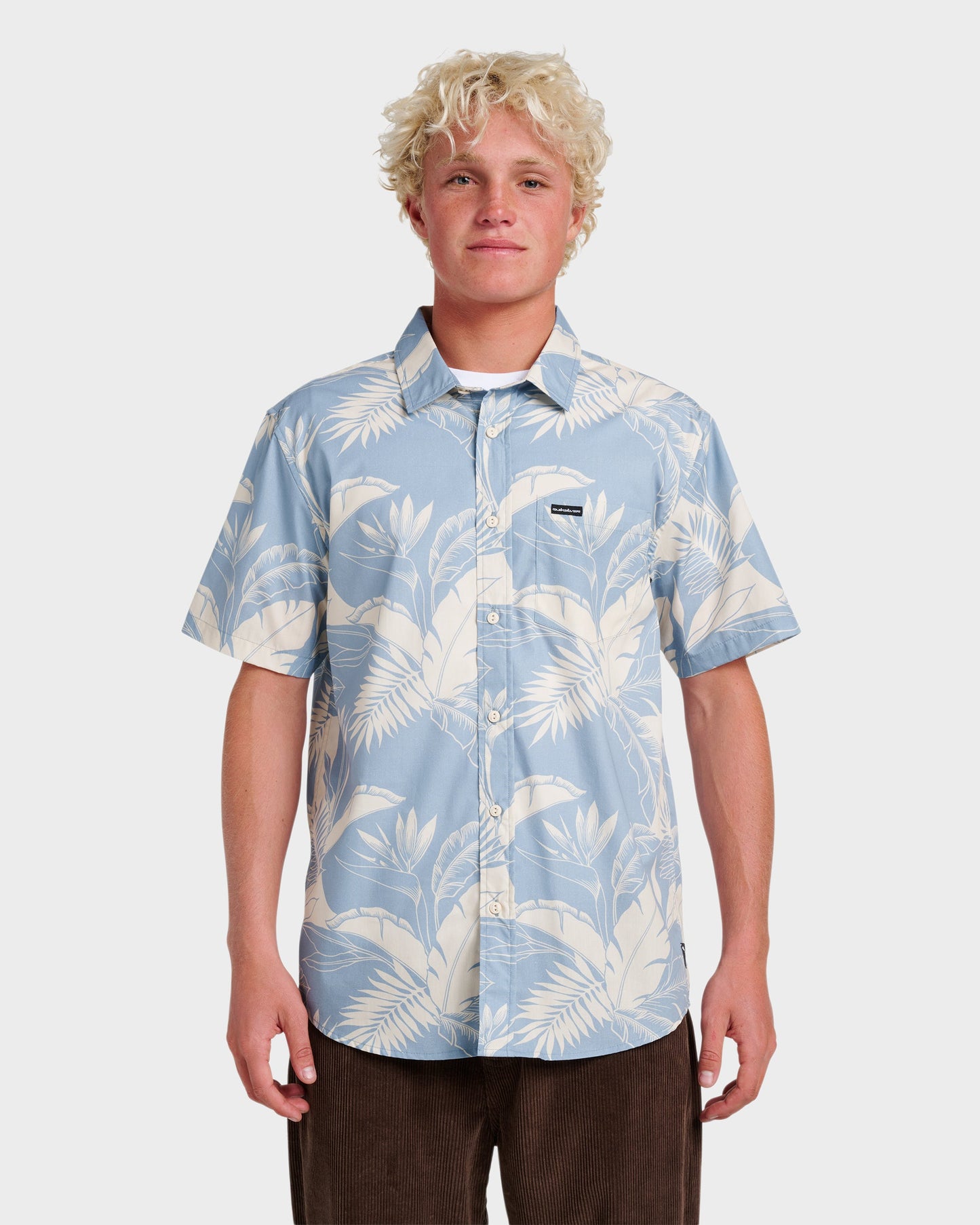 Kahanu Classic Short Sleeve Shirt - Ashley Blue Ashley Blue Quick Silver