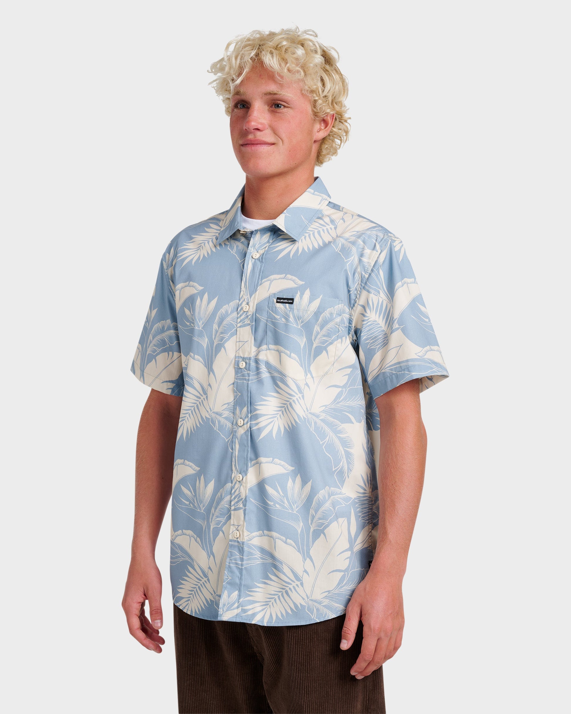 Kahanu Classic Short Sleeve Shirt - Ashley Blue Ashley Blue Quick Silver