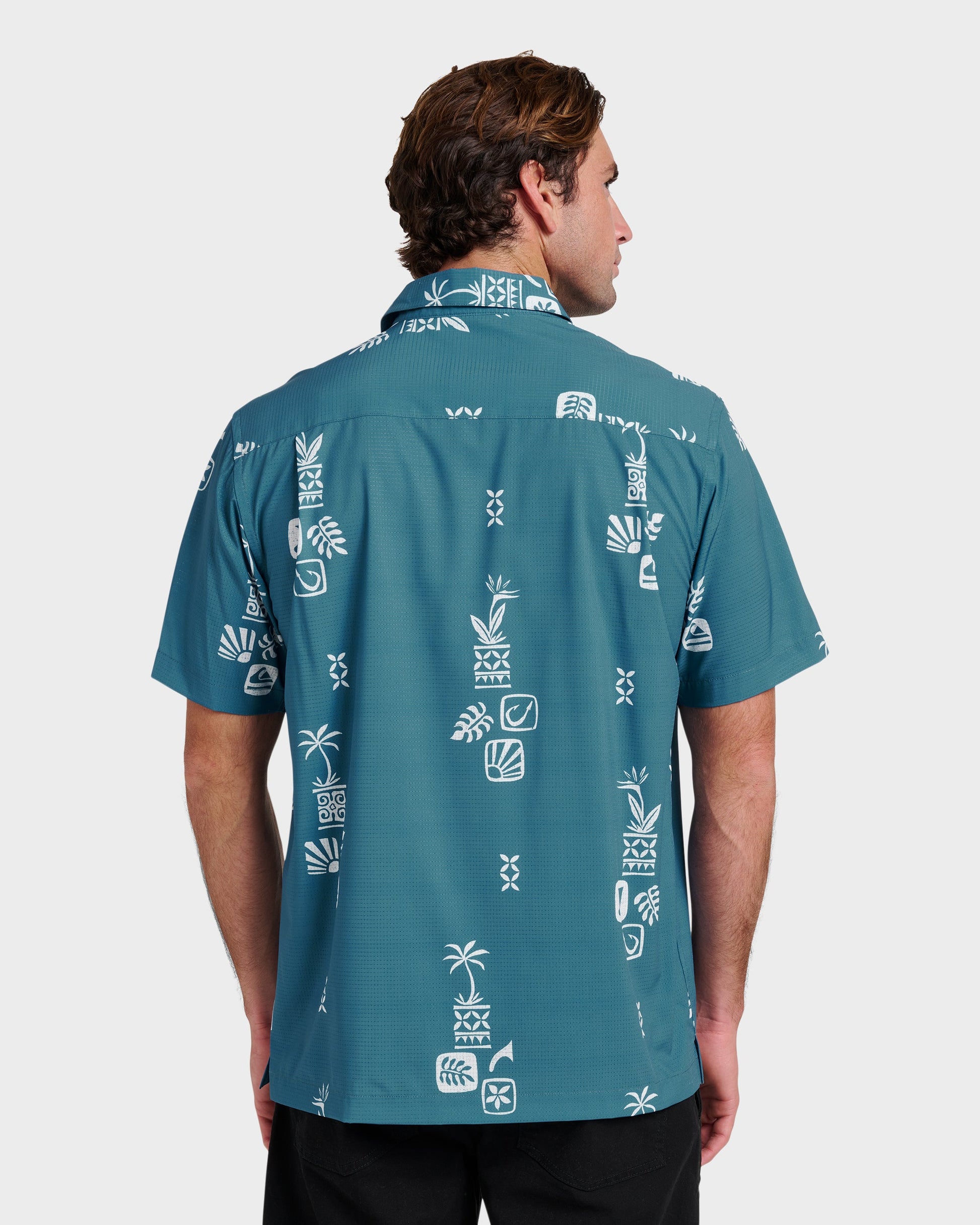 Waterman Mystic Fin Shirt - Real Teal Real Teal Quick Silver