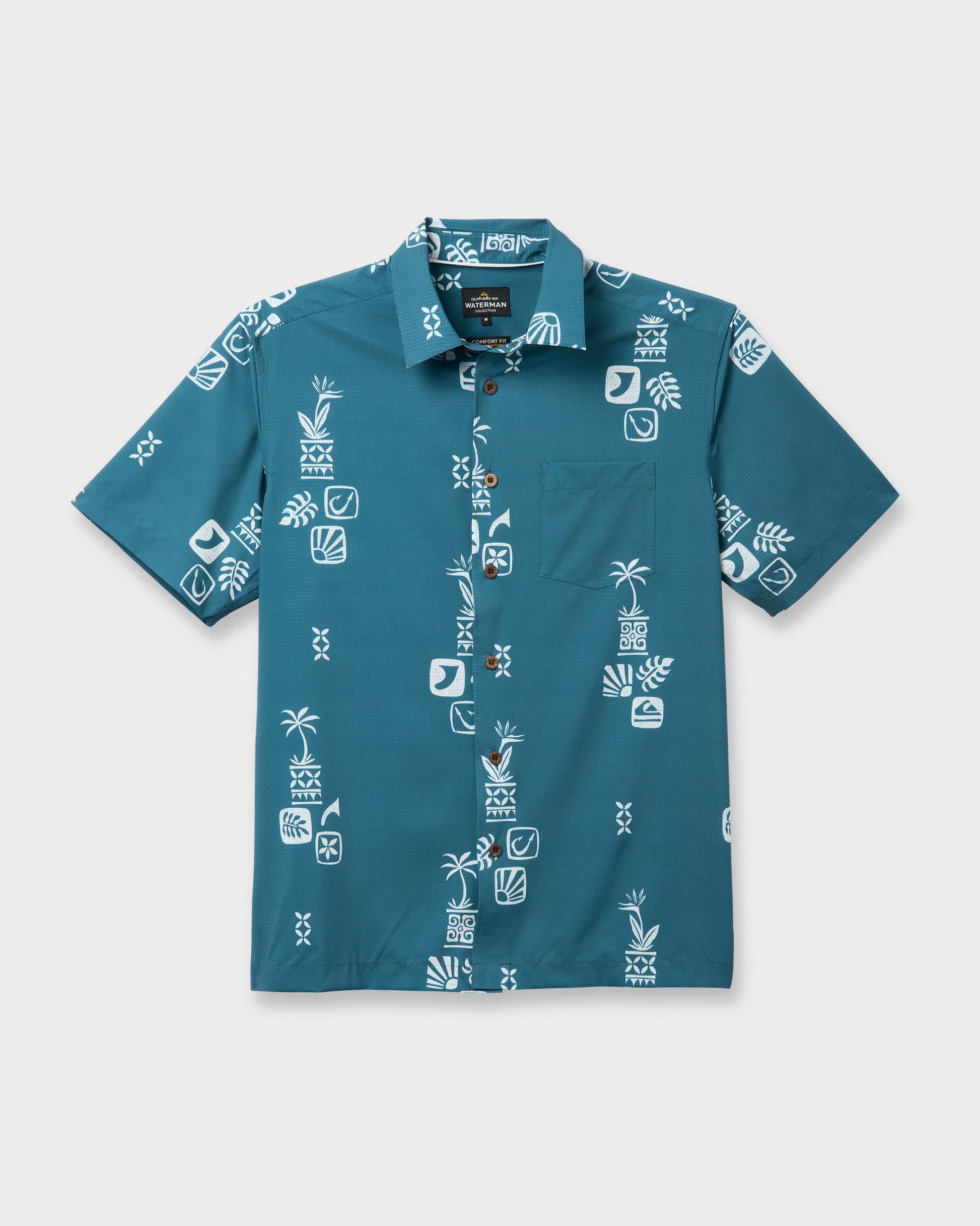 Waterman Mystic Fin Shirt - Real Teal Real Teal Quick Silver