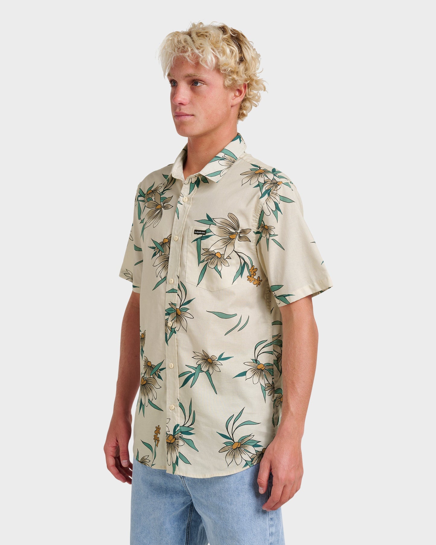Costal Flora Classic Short Sleeve Shirt - Moonstruck Moonstruck Quick Silver