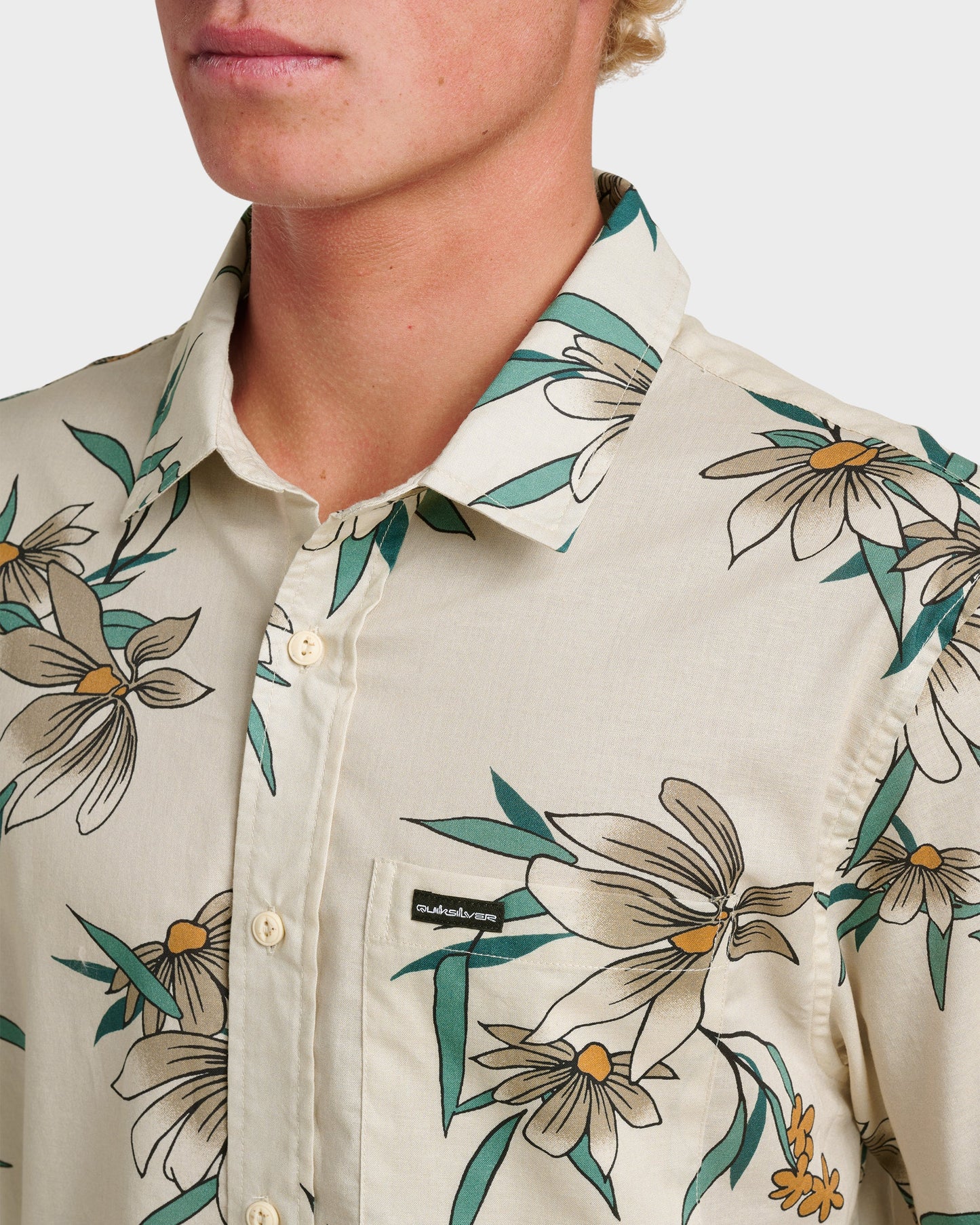 Costal Flora Classic Short Sleeve Shirt - Moonstruck Moonstruck Quick Silver