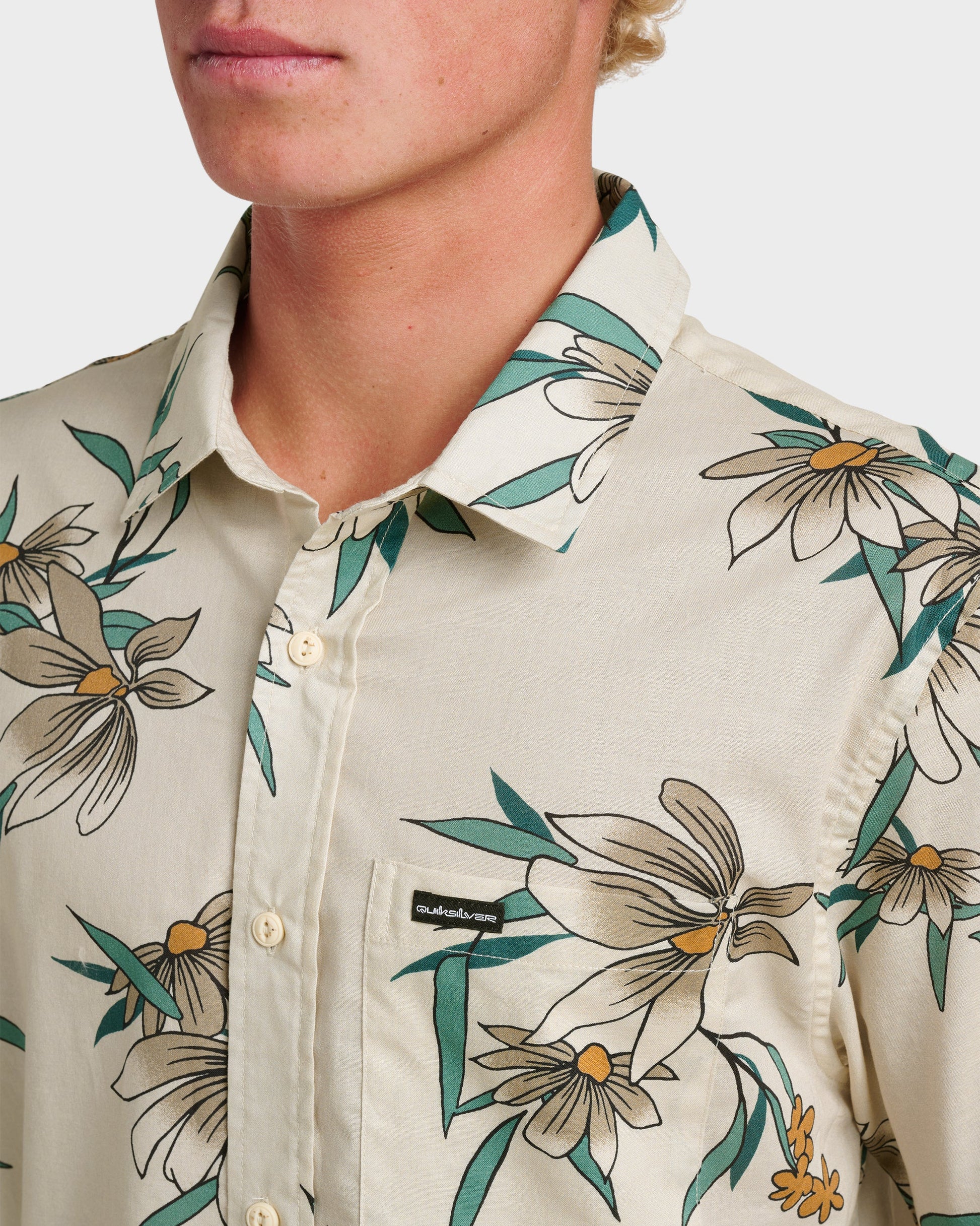 Costal Flora Classic Short Sleeve Shirt - Moonstruck Moonstruck Quick Silver