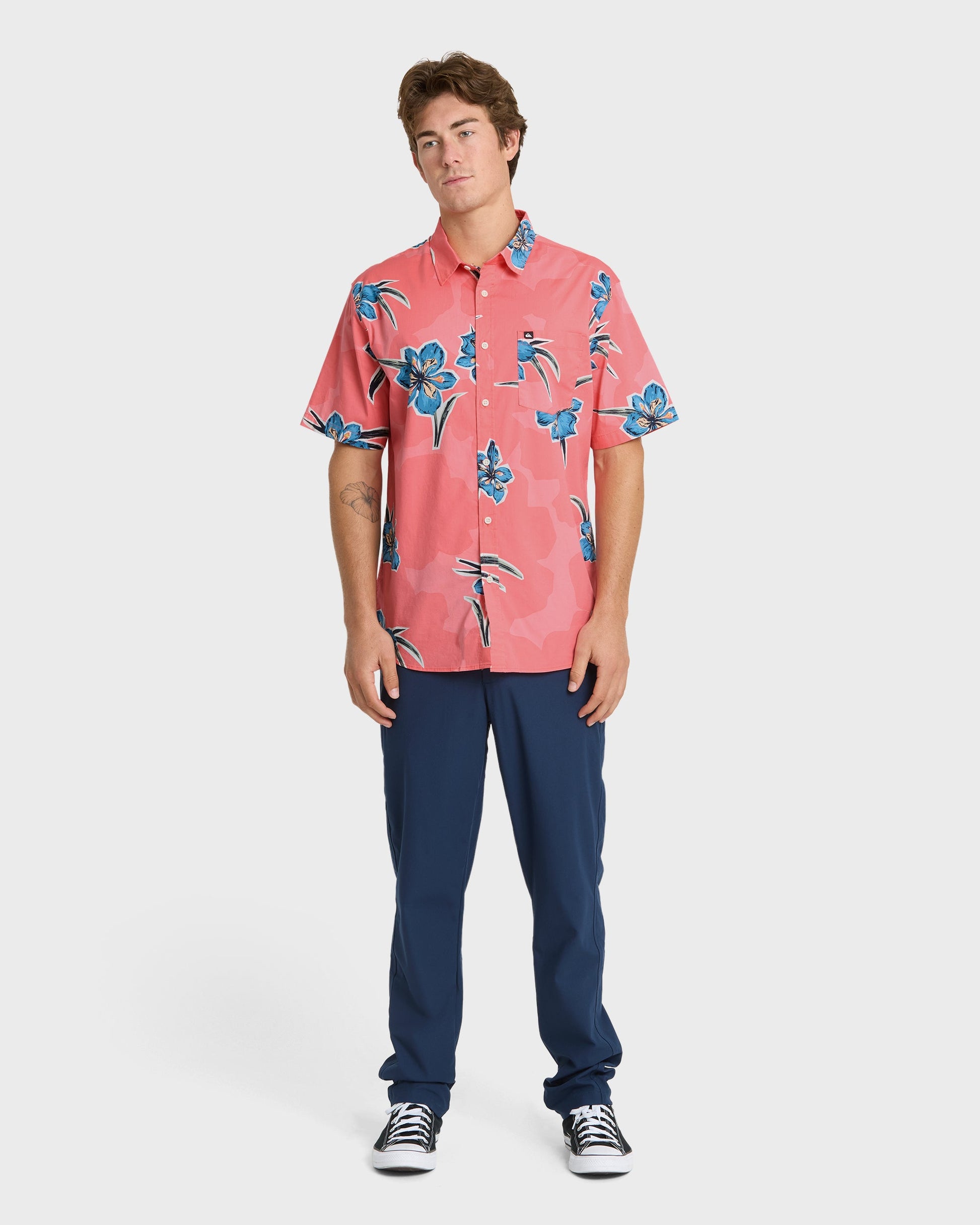 Apero Organic Classics Short Sleeve Shirt - Strawberry Print Strawberry Print Quick Silver