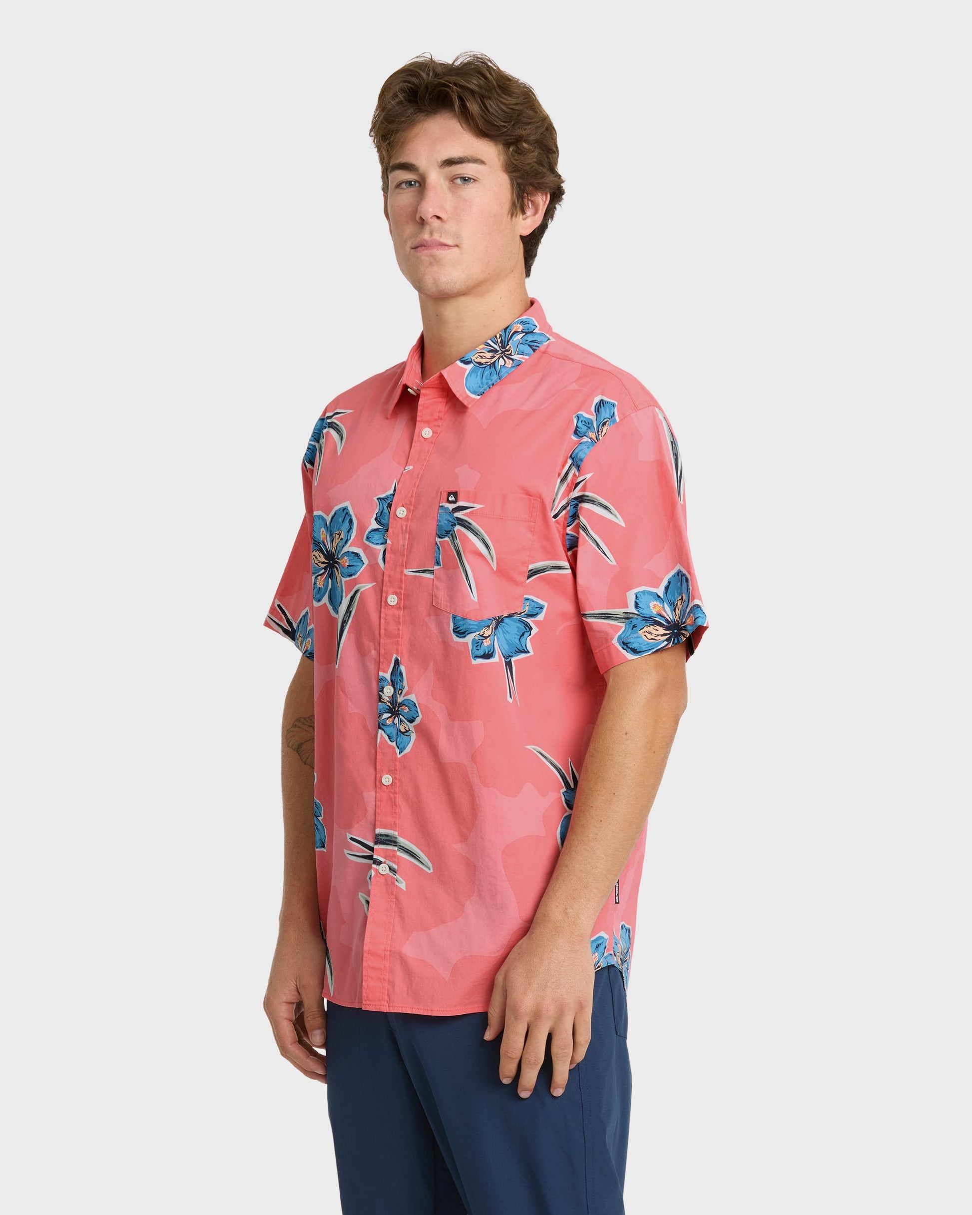 Apero Organic Classics Short Sleeve Shirt - Strawberry Print Strawberry Print Quick Silver
