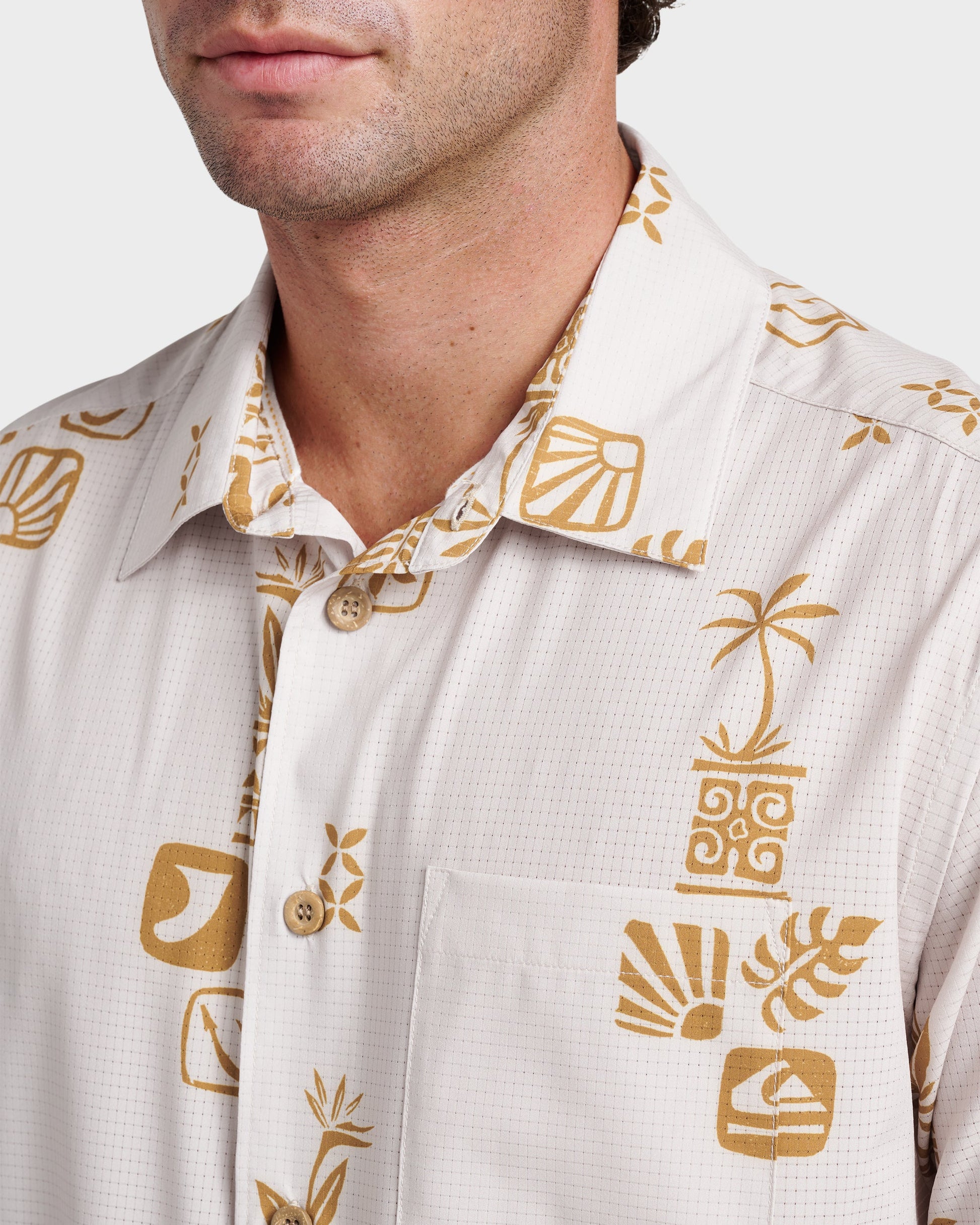 Waterman Mystic Fin Shirt - Moonbeam Moonbeam Quick Silver