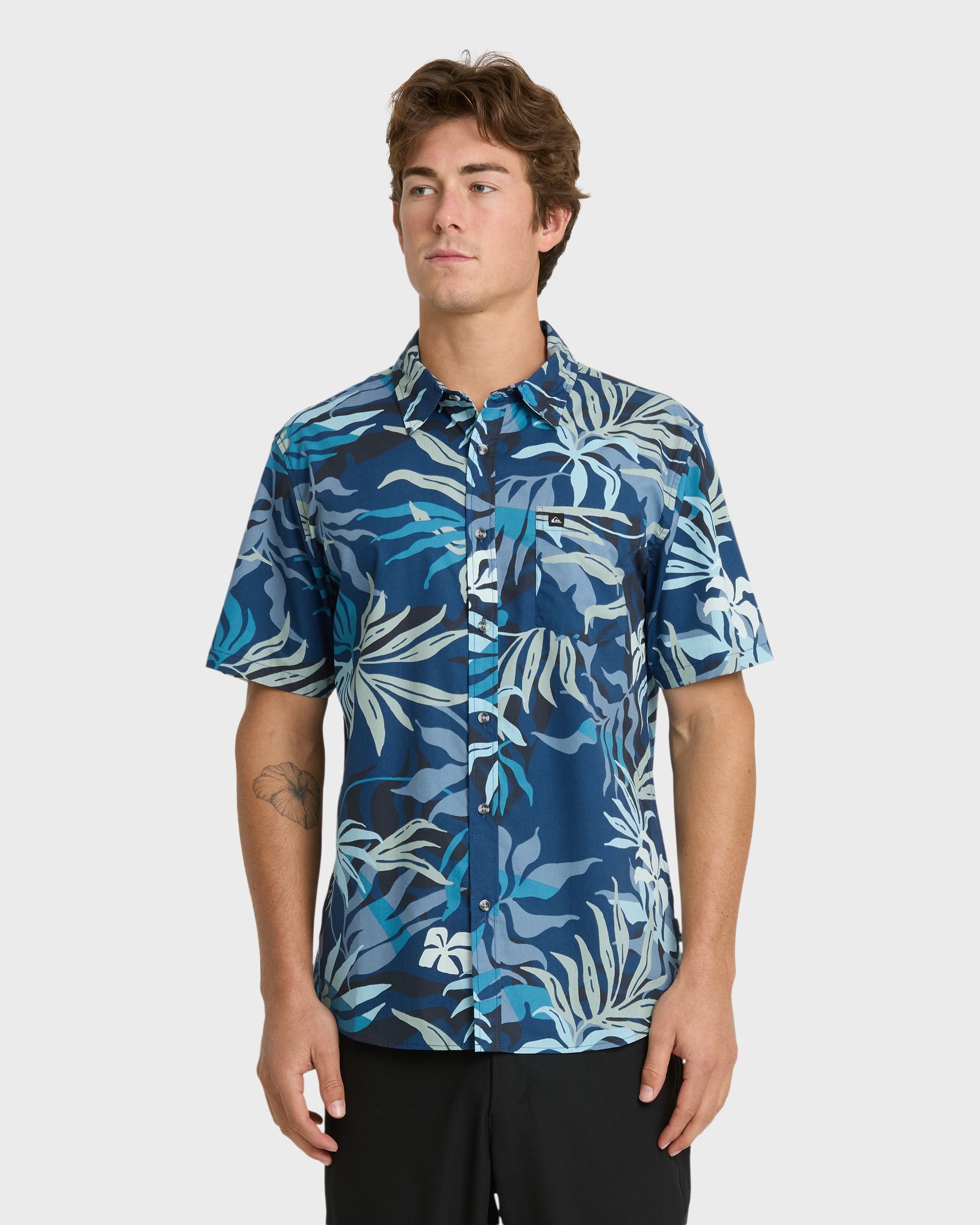 Blueweed Classic Short Sleeve Shirt - Navy Navy Quick Silver