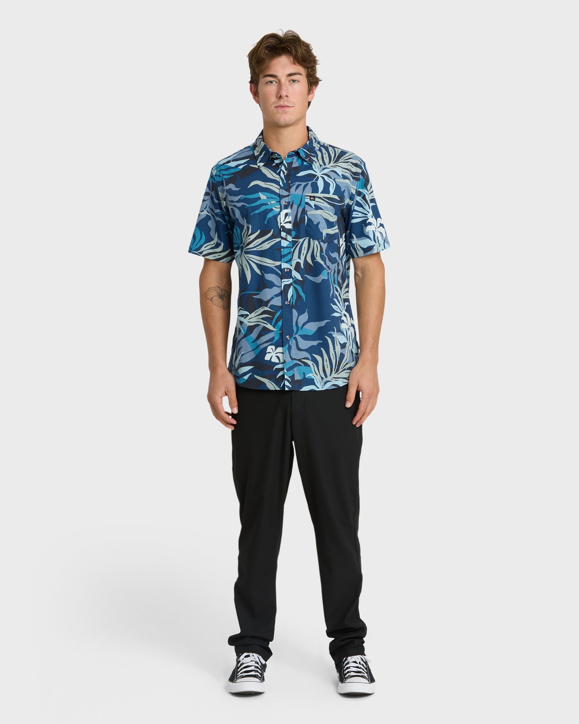 Blueweed Classic Short Sleeve Shirt - Navy Navy Quick Silver