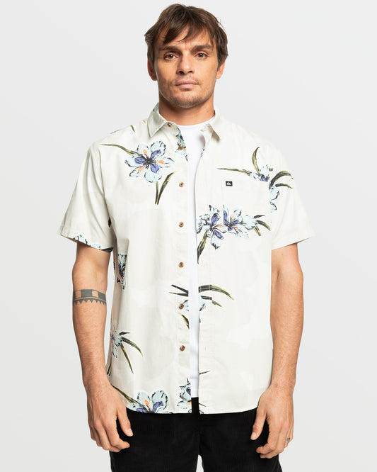 Apero Organic Classics Short Sleeve Shirt - Silver Birch Print Silver Birch Print Quick Silver