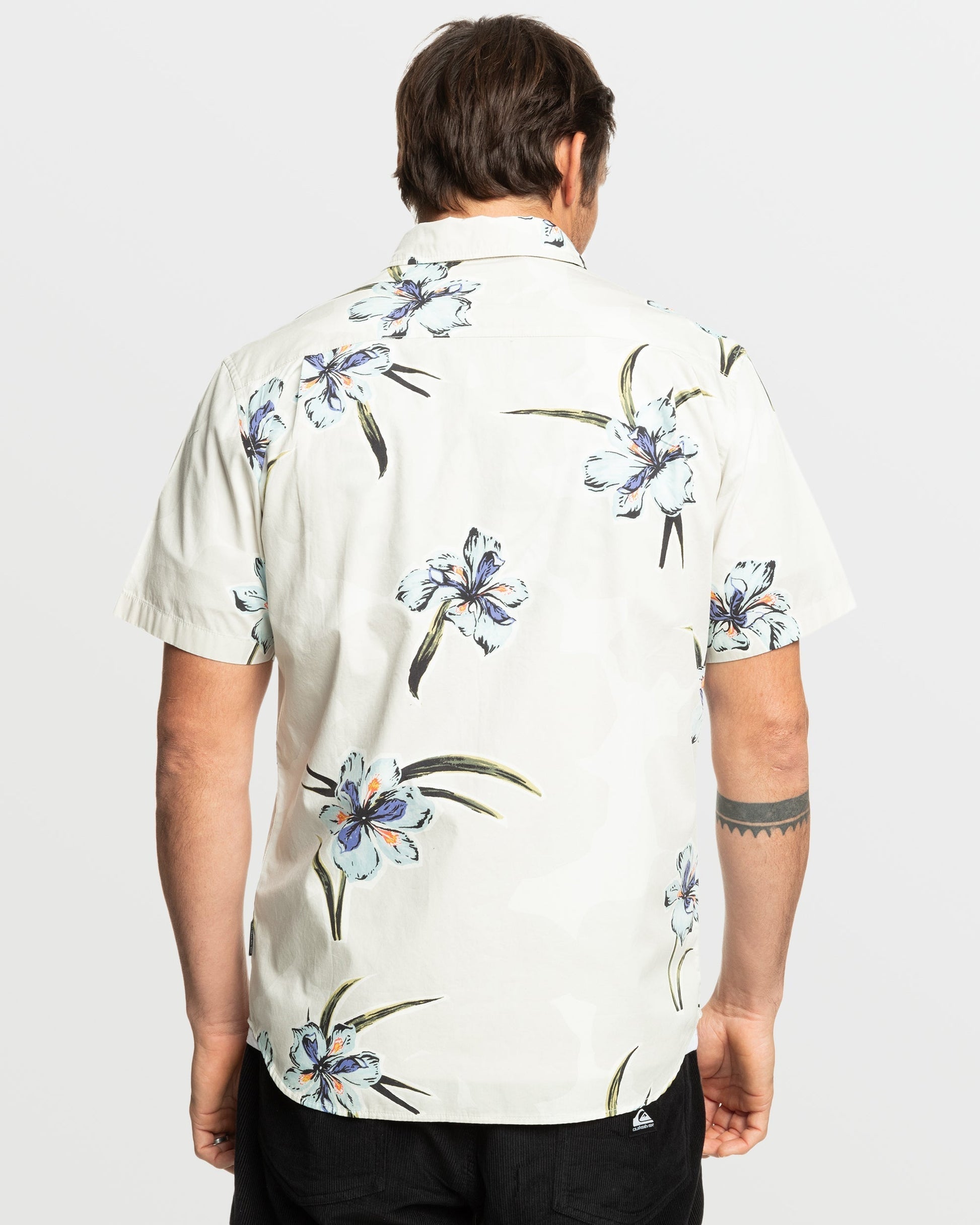 Apero Organic Classics Short Sleeve Shirt - Silver Birch Print Silver Birch Print Quick Silver