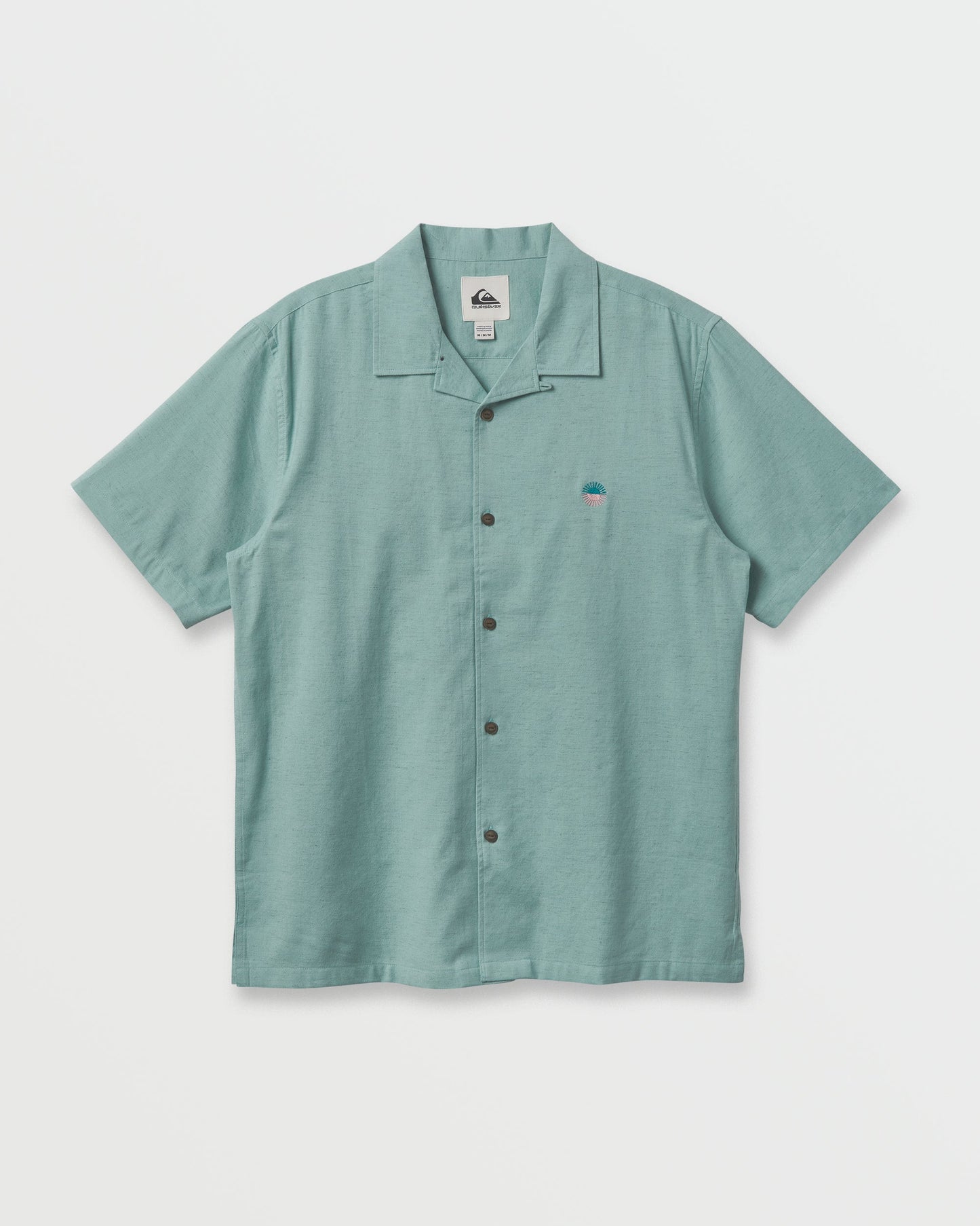 Flecky Island Short Sleeve Shirt - Jade Grey Jade Grey Quick Silver