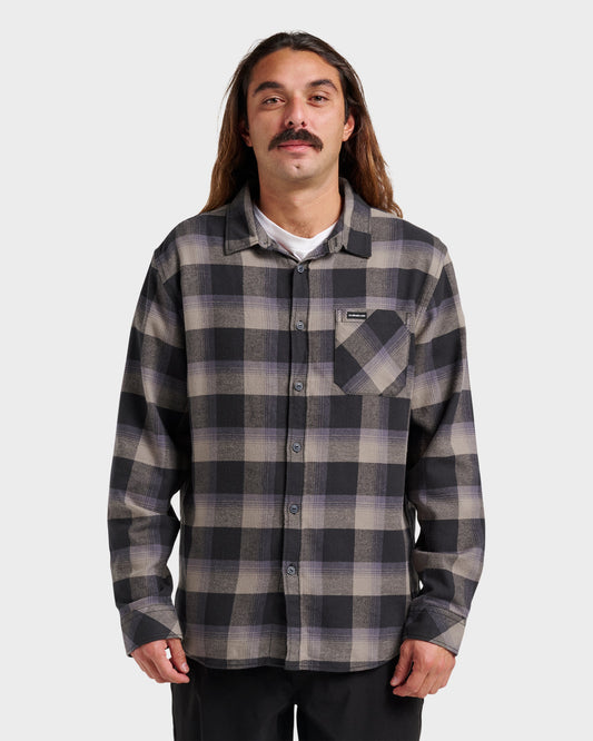 Penmar Check Flannel Shirt - Phantom Phantom Quick Silver