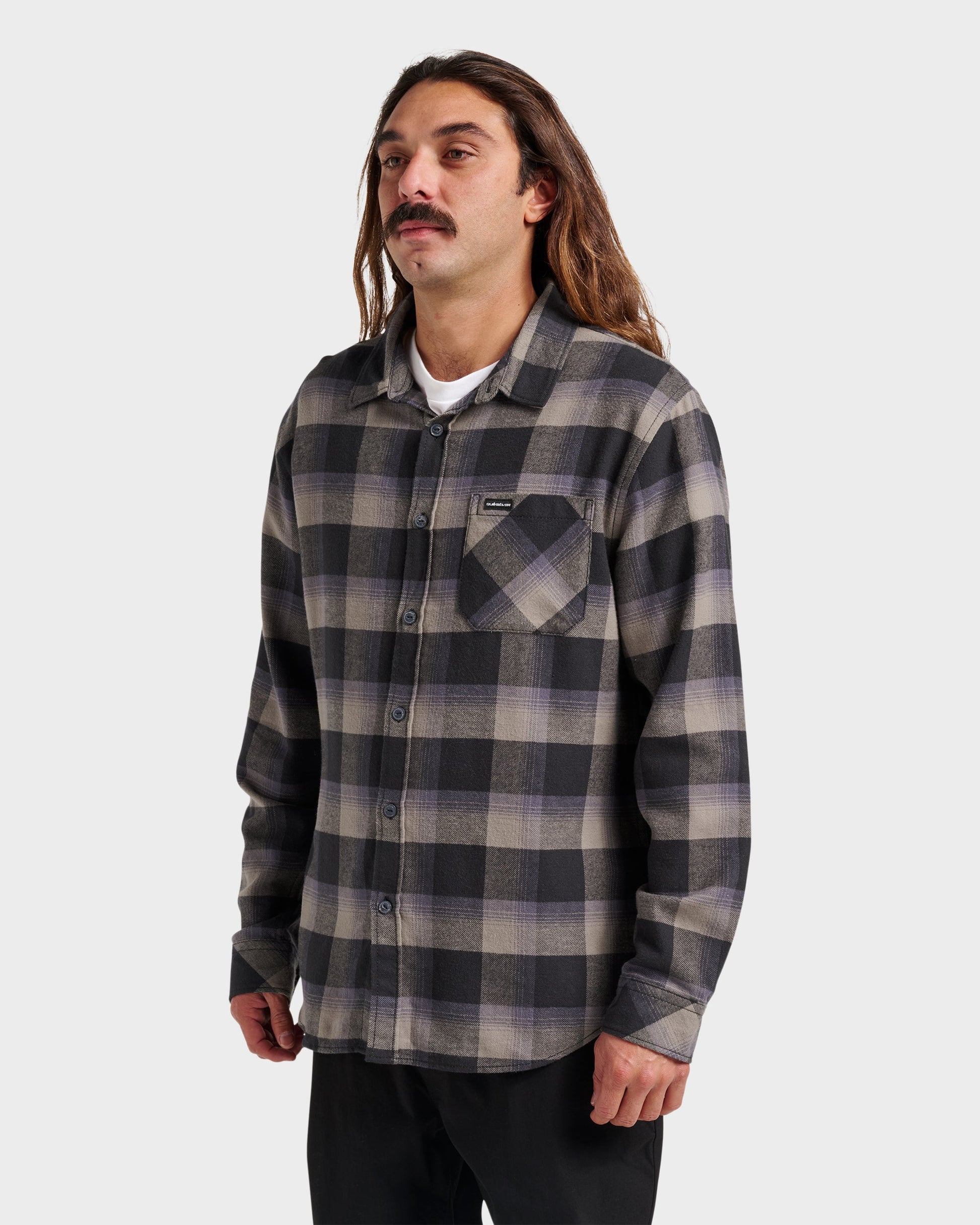 Penmar Check Flannel Shirt - Phantom Phantom Quick Silver