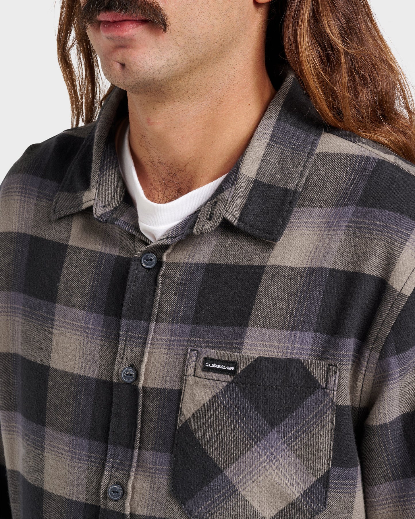 Penmar Check Flannel Shirt - Phantom Phantom Quick Silver
