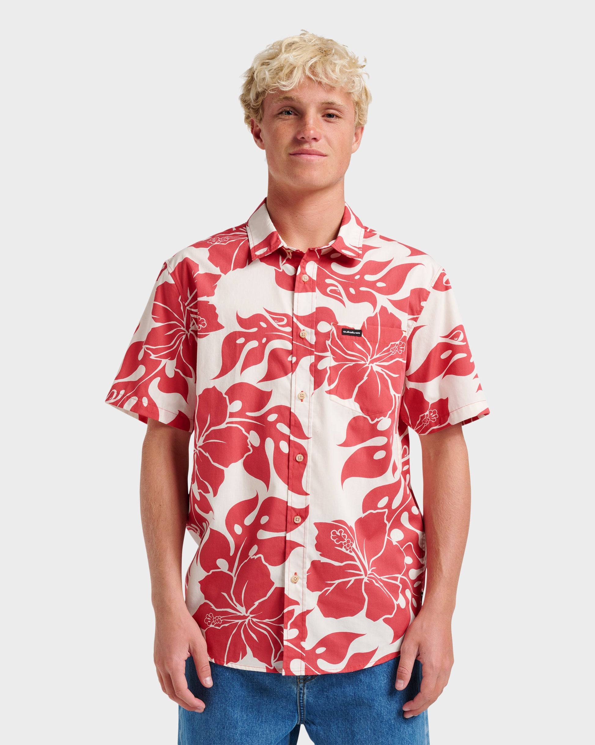 Oceanview Classic Short Sleeve Shirt - Mineral Red Mineral Red Quick Silver