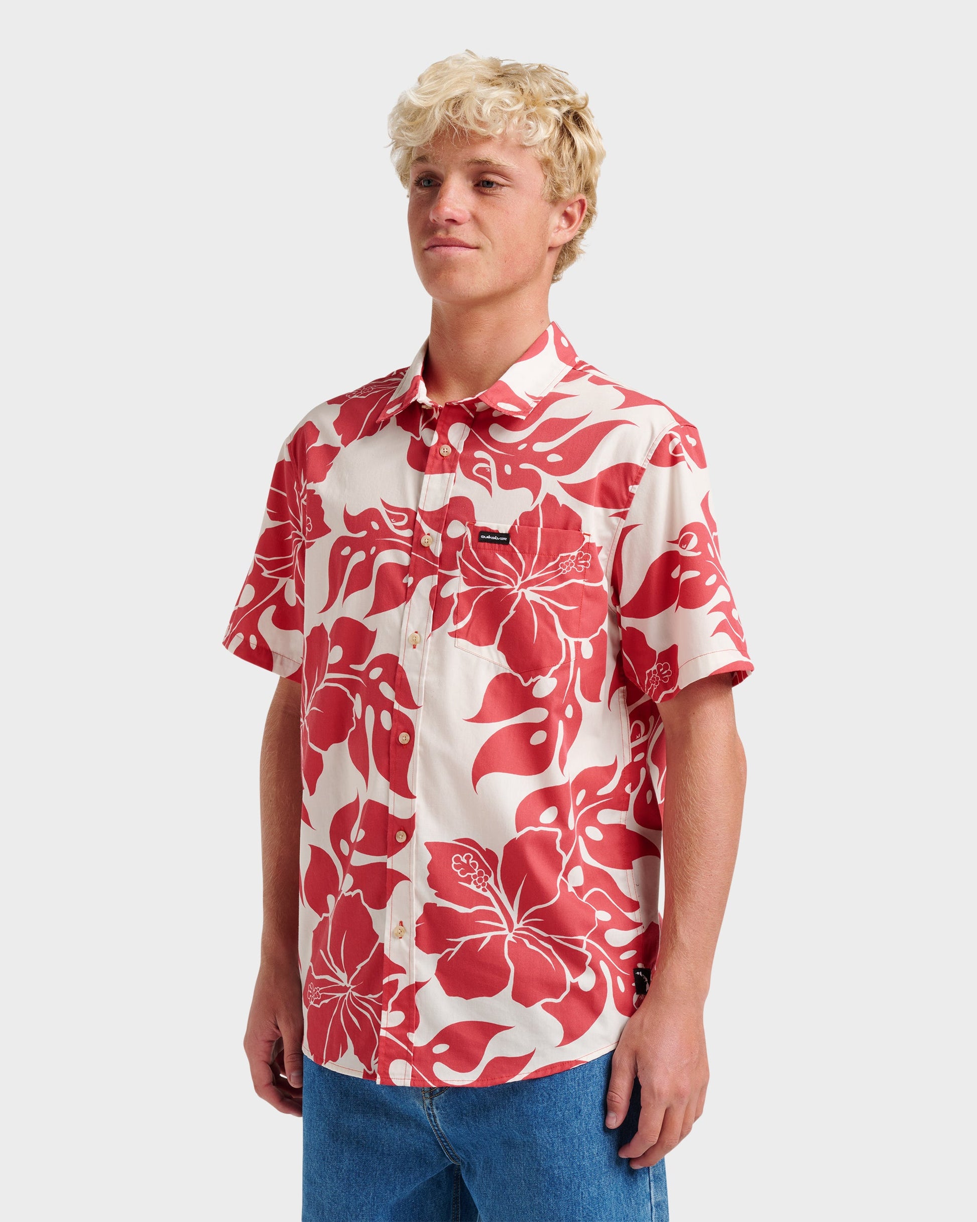 Oceanview Classic Short Sleeve Shirt - Mineral Red Mineral Red Quick Silver