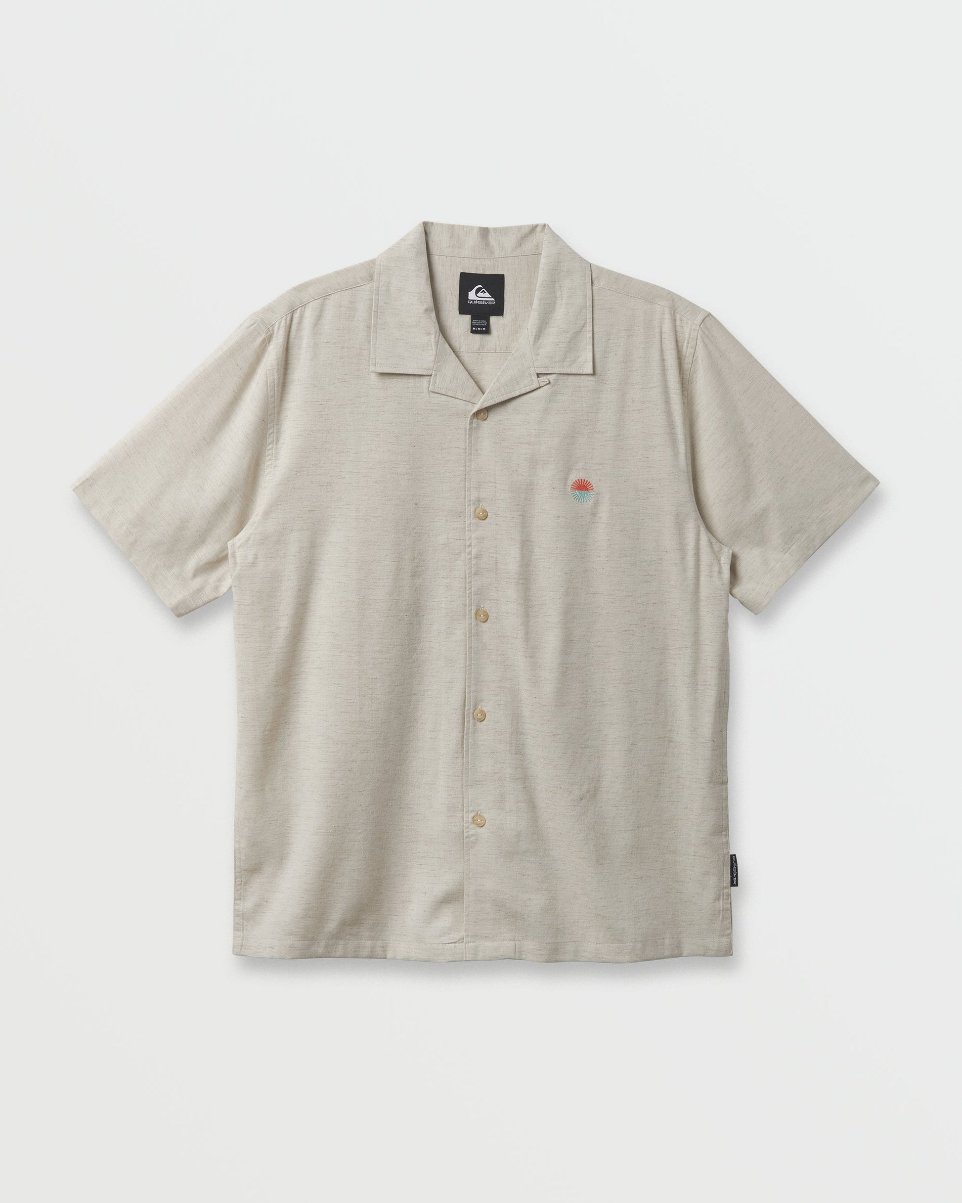 Flecky Island Short Sleeve Shirt - Silver Birch Silver Birch Quick Silver