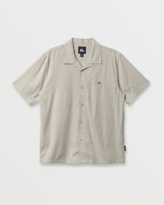 Flecky Island Short Sleeve Shirt - Silver Birch Silver Birch Quick Silver