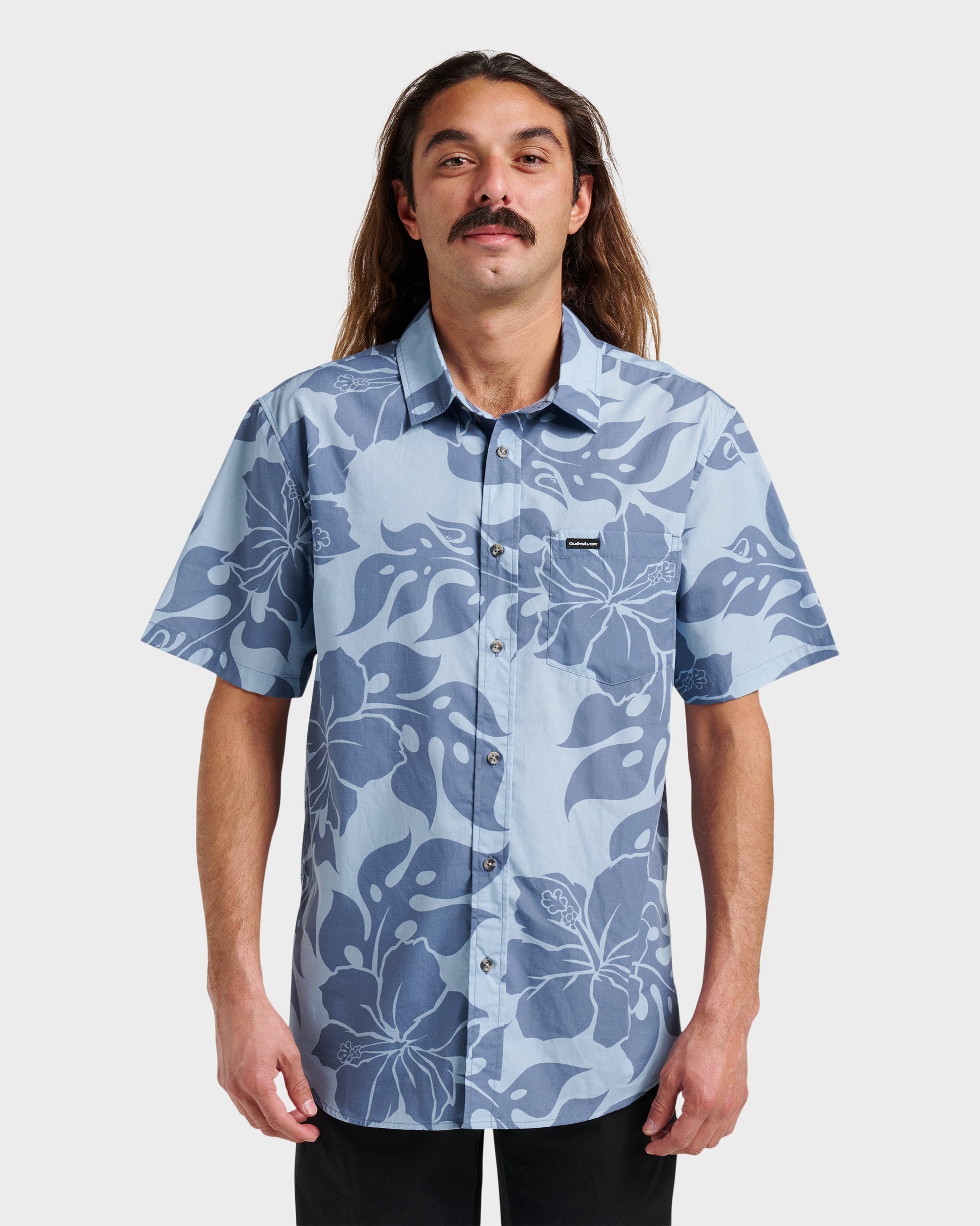 Oceanview Classic Short Sleeve Shirt - Ashley Blue Ashley Blue Quick Silver
