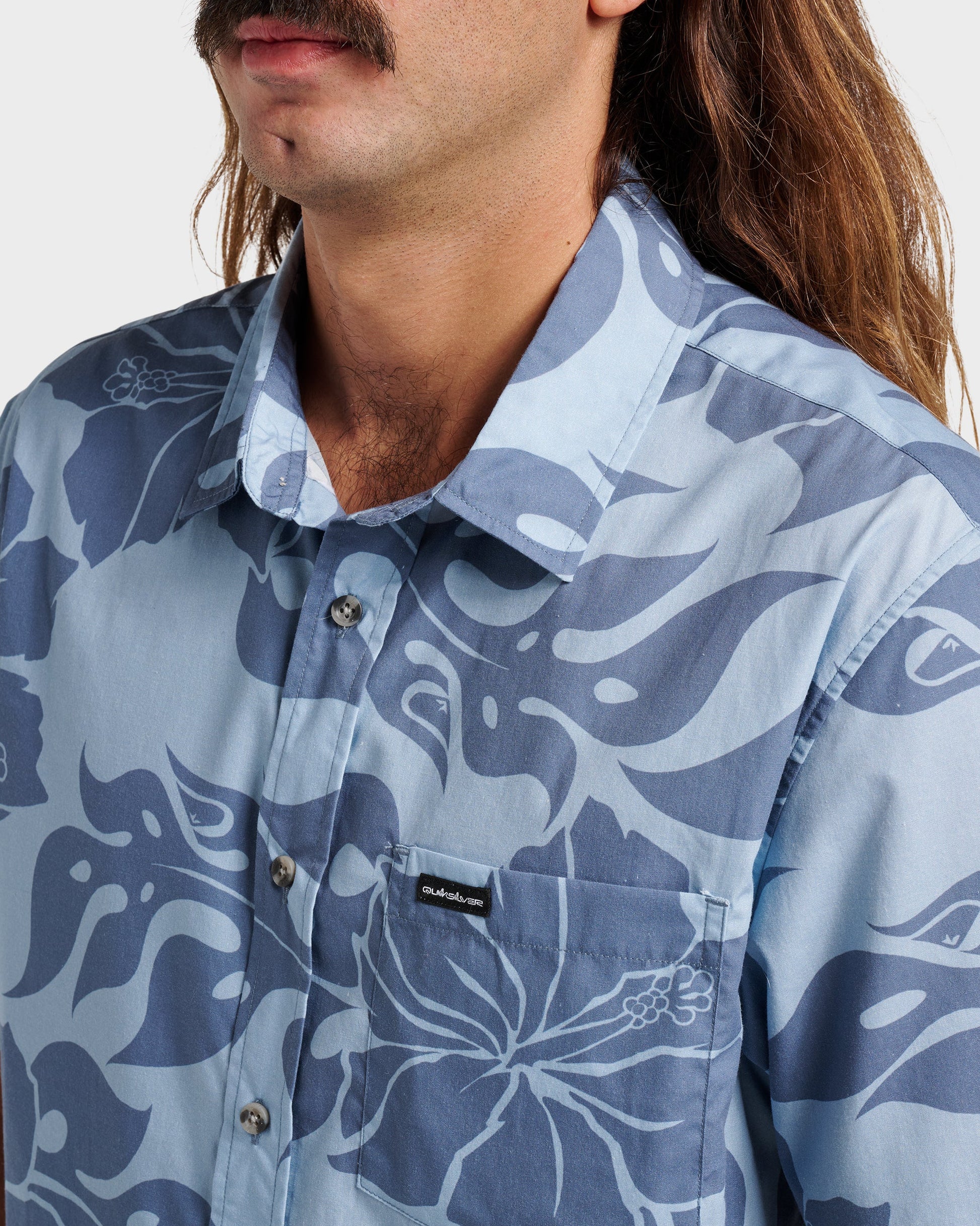 Oceanview Classic Short Sleeve Shirt - Ashley Blue Ashley Blue Quick Silver
