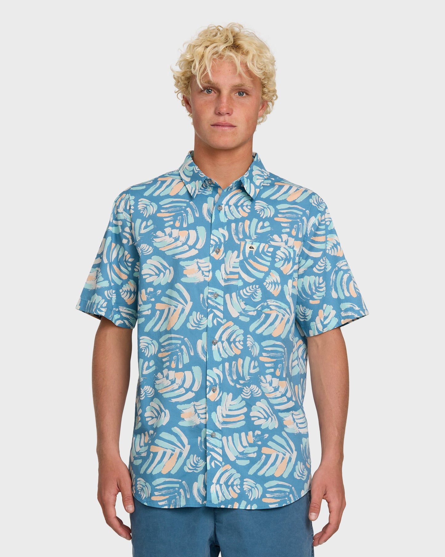 Shades Classic Stretch Short Sleeve Shirt - Niagara Niagara Quick Silver