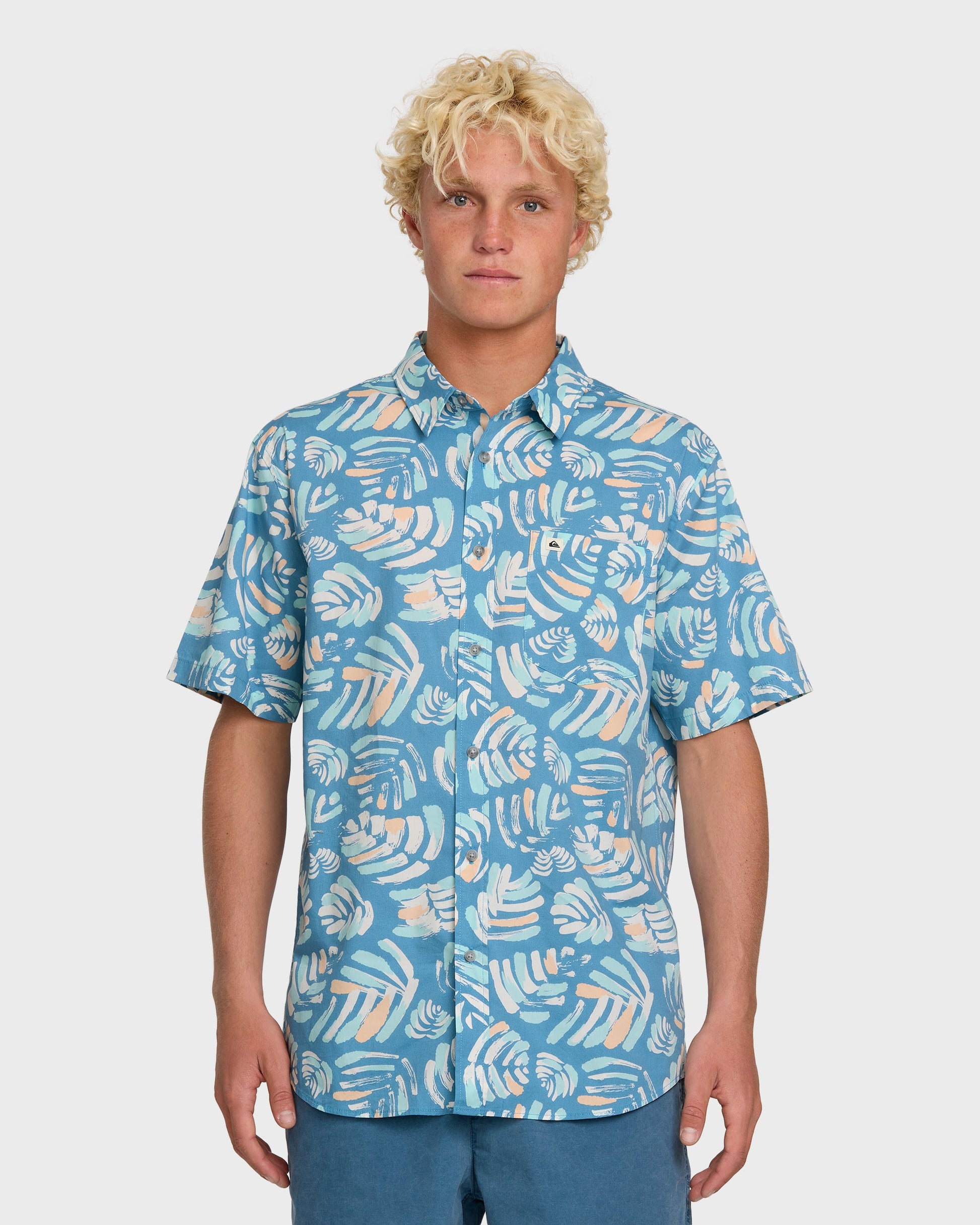 Shades Classic Stretch Short Sleeve Shirt - Niagara Niagara Quick Silver