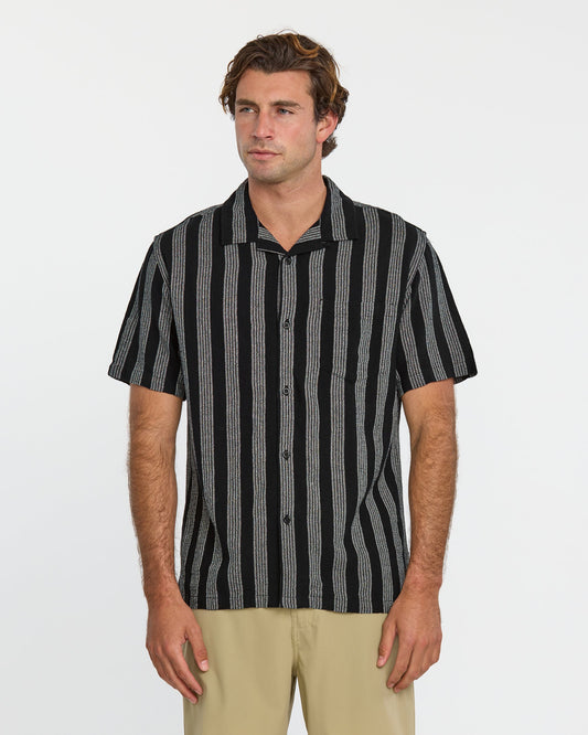 Nightfall Island Short Sleeve Shirt - Black Black Quick Silver