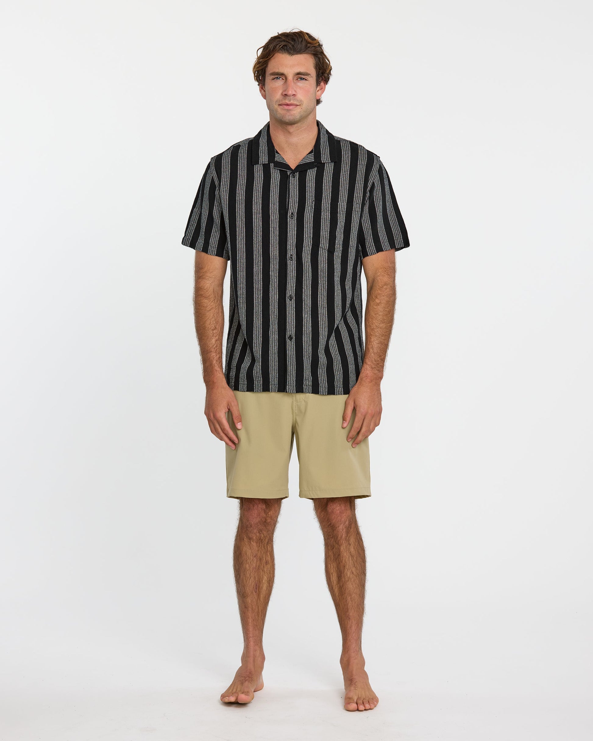 Nightfall Island Short Sleeve Shirt - Black Black Quick Silver