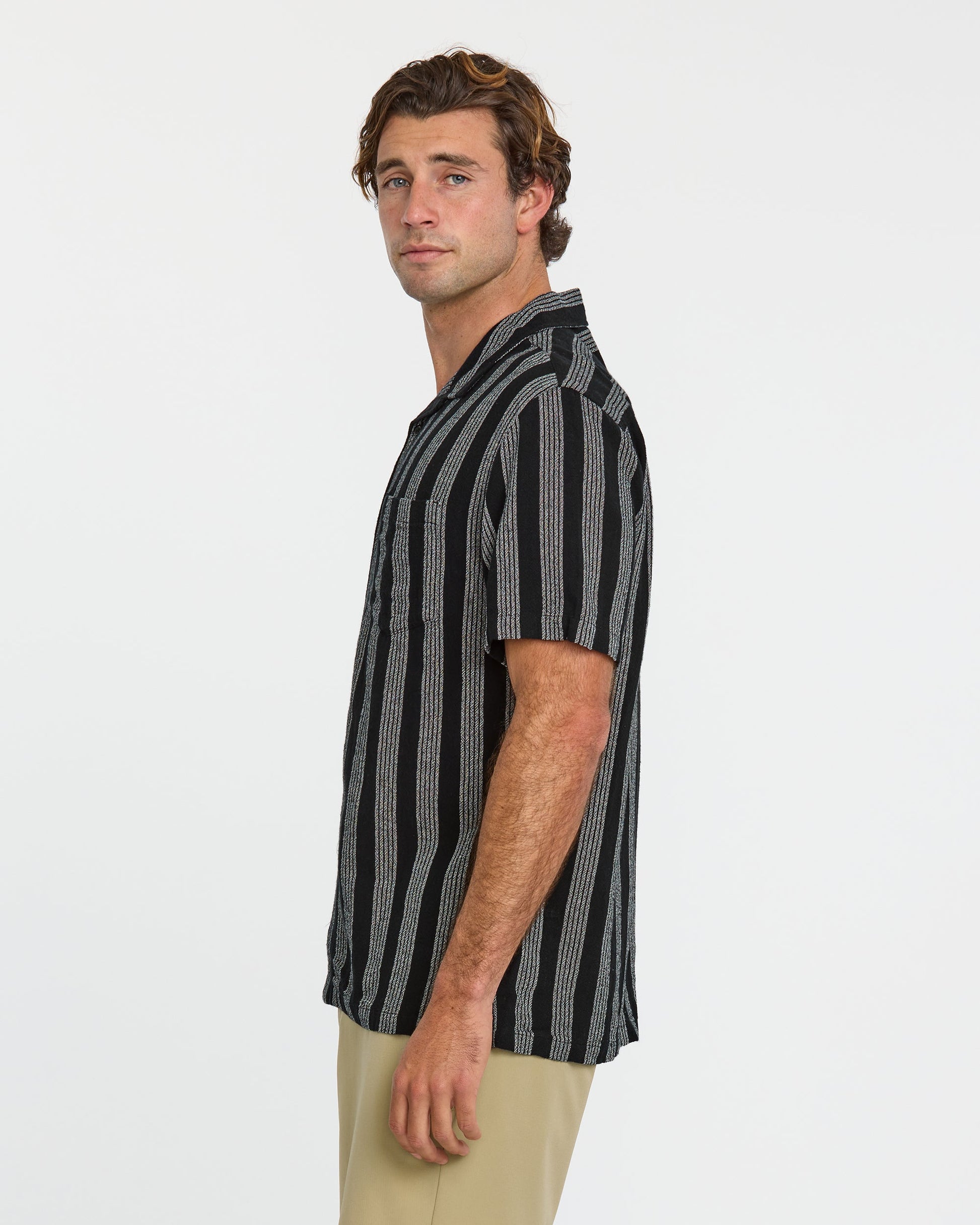 Nightfall Island Short Sleeve Shirt - Black Black Quick Silver