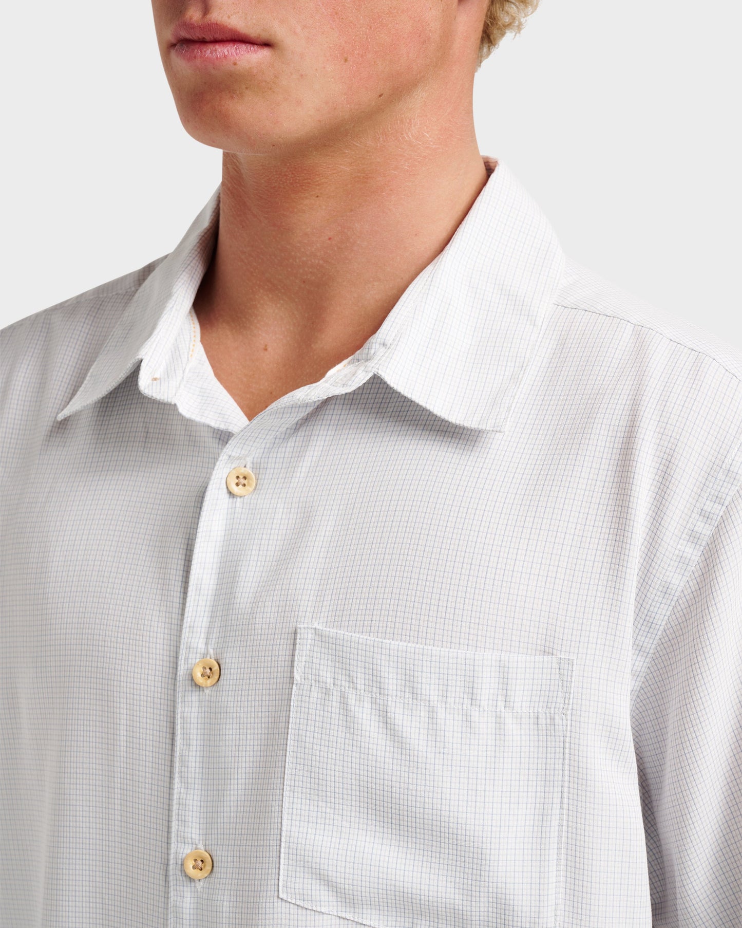 Waterman Check Out Shirt - White White Quick Silver