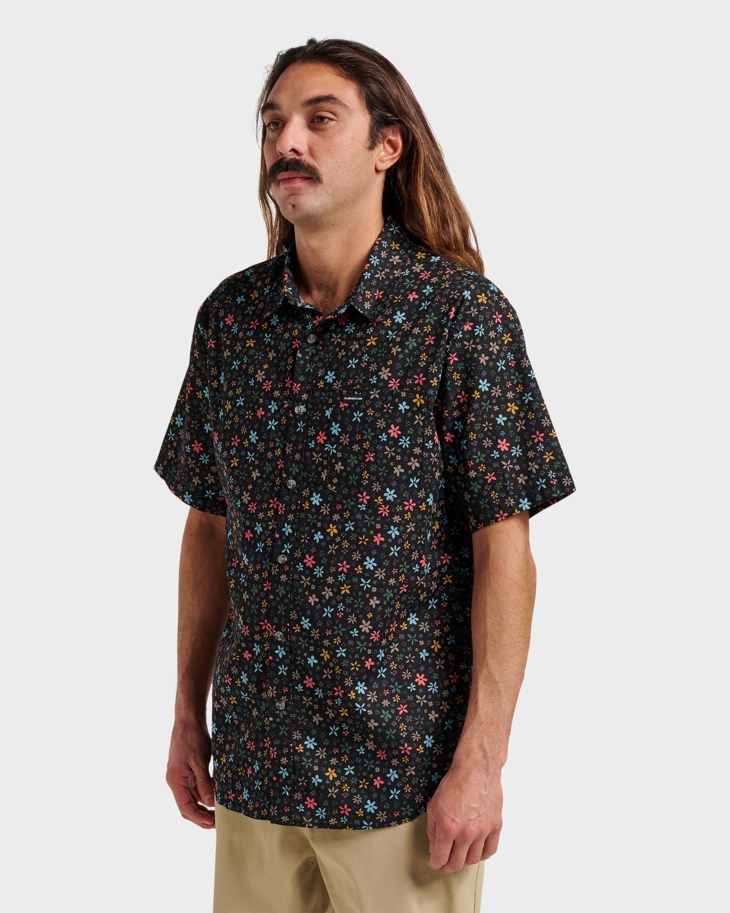 Ditsy Mini Classic Short Sleeve Shirt - Eclipse Eclipse Quick Silver