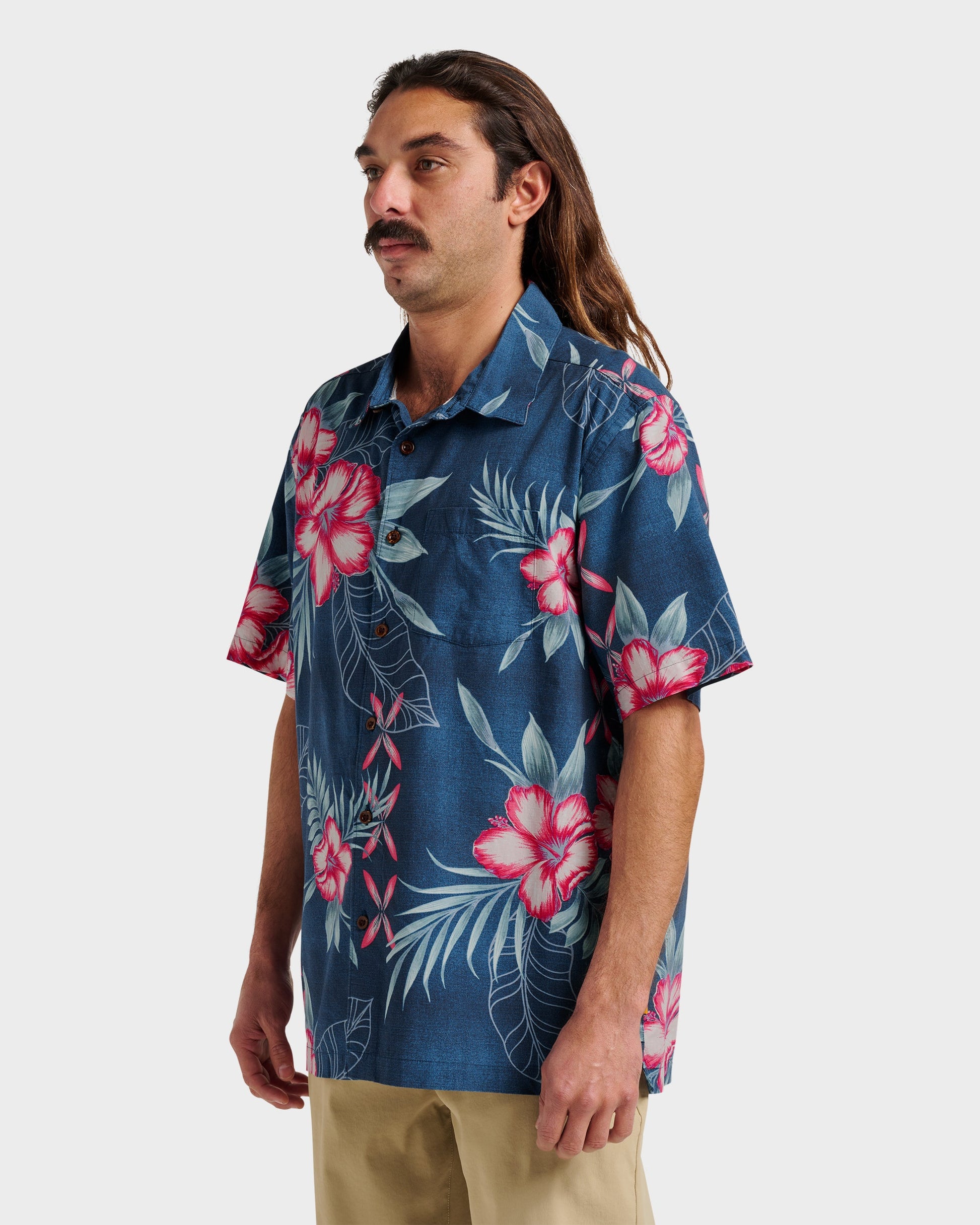 Waterman Playita Floral Shirt - Sargasso Sea Sargasso Sea Quick Silver