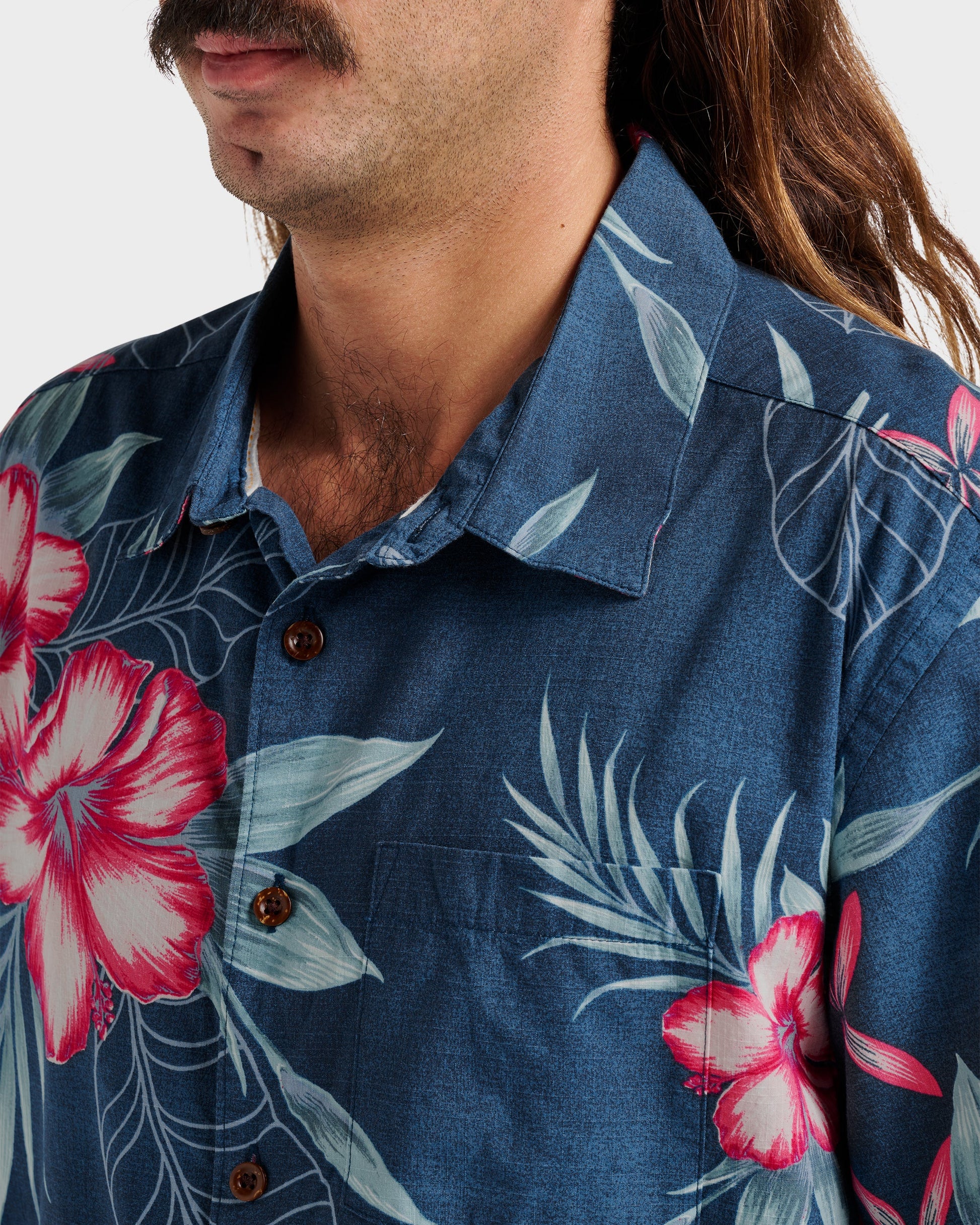 Waterman Playita Floral Shirt - Sargasso Sea Sargasso Sea Quick Silver