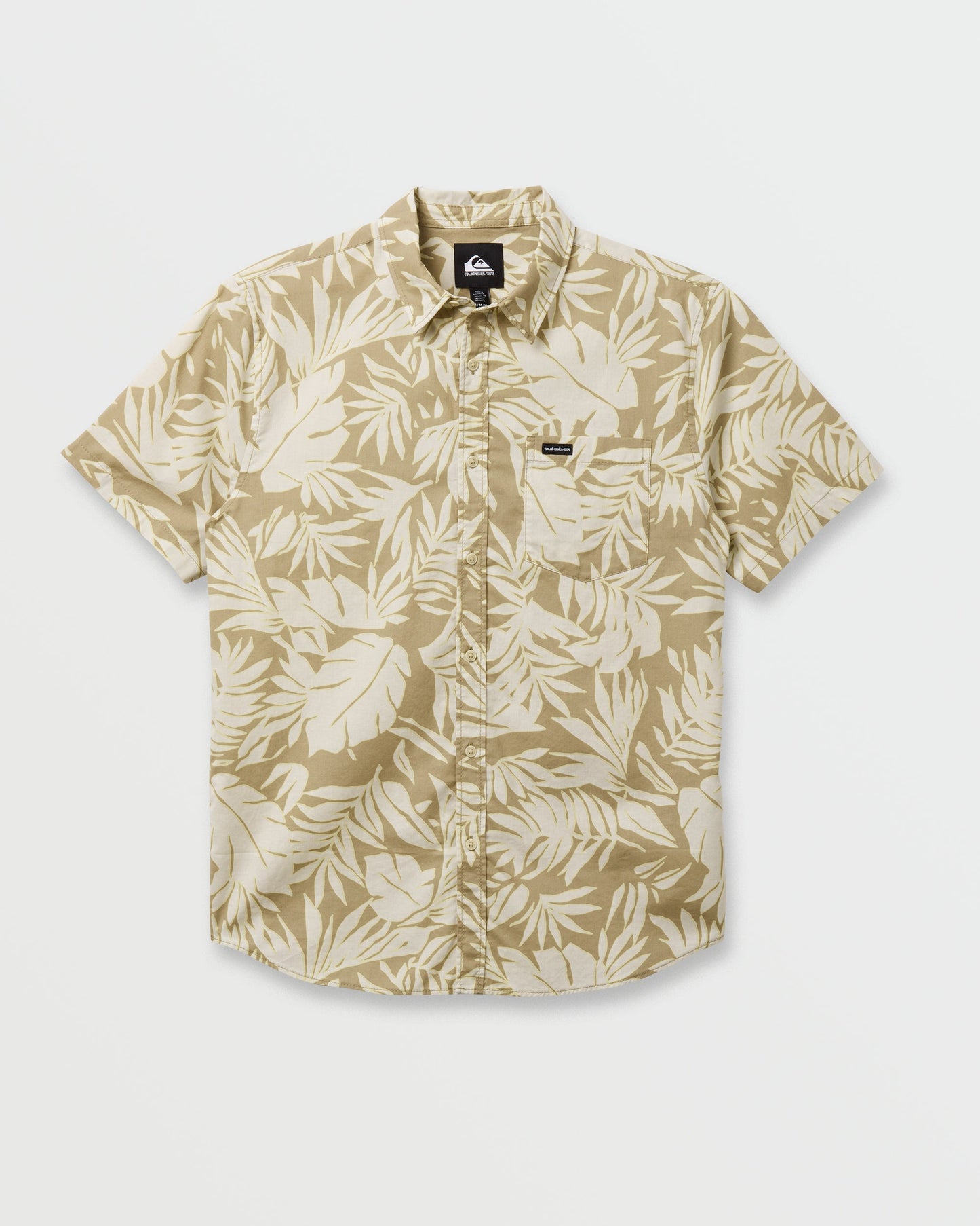 Palm Trip Classic Short Sleeve Shirt - Twill Twill Quick Silver