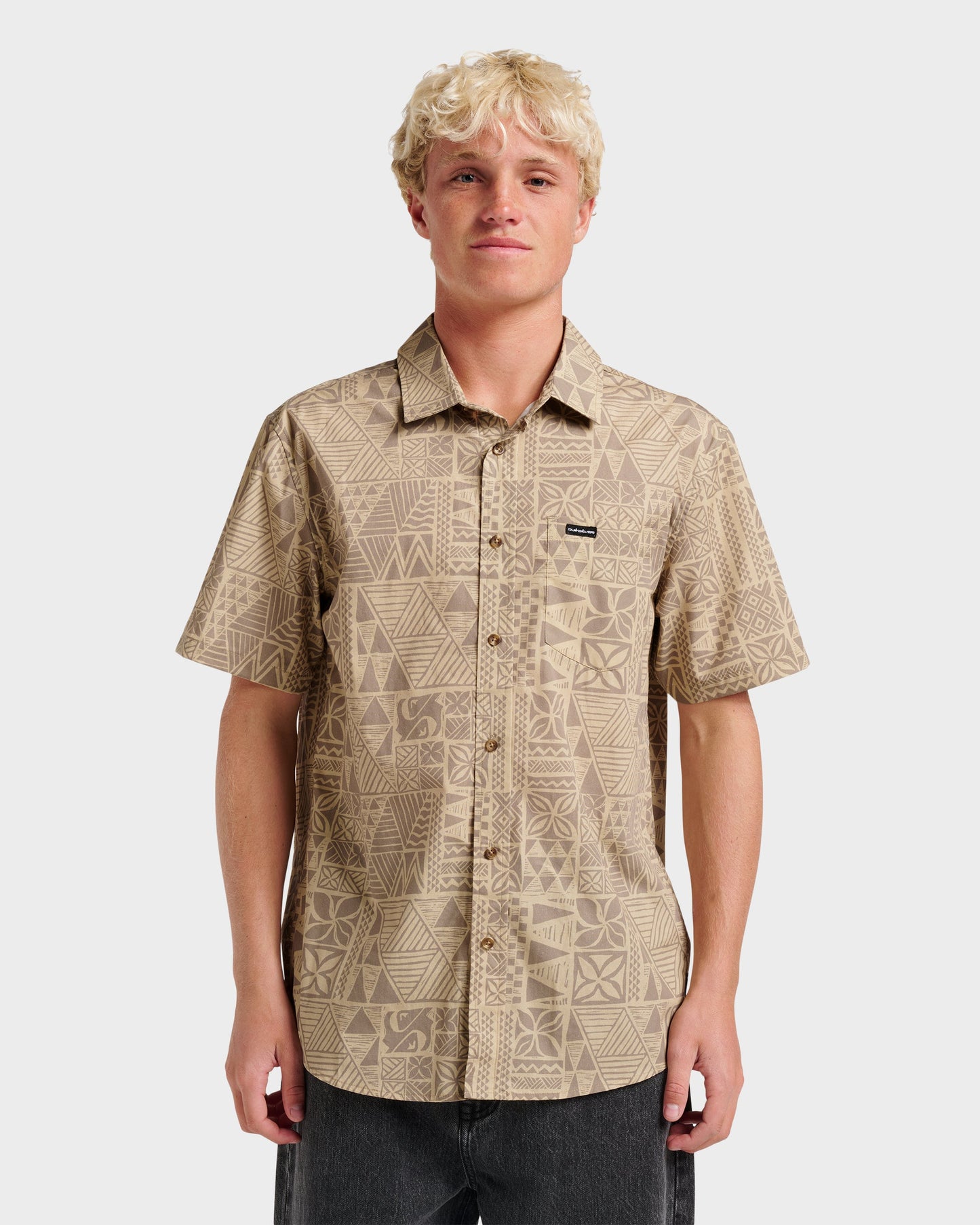 Makaha Classic Short Sleeve Shirt - Twill Twill Quick Silver