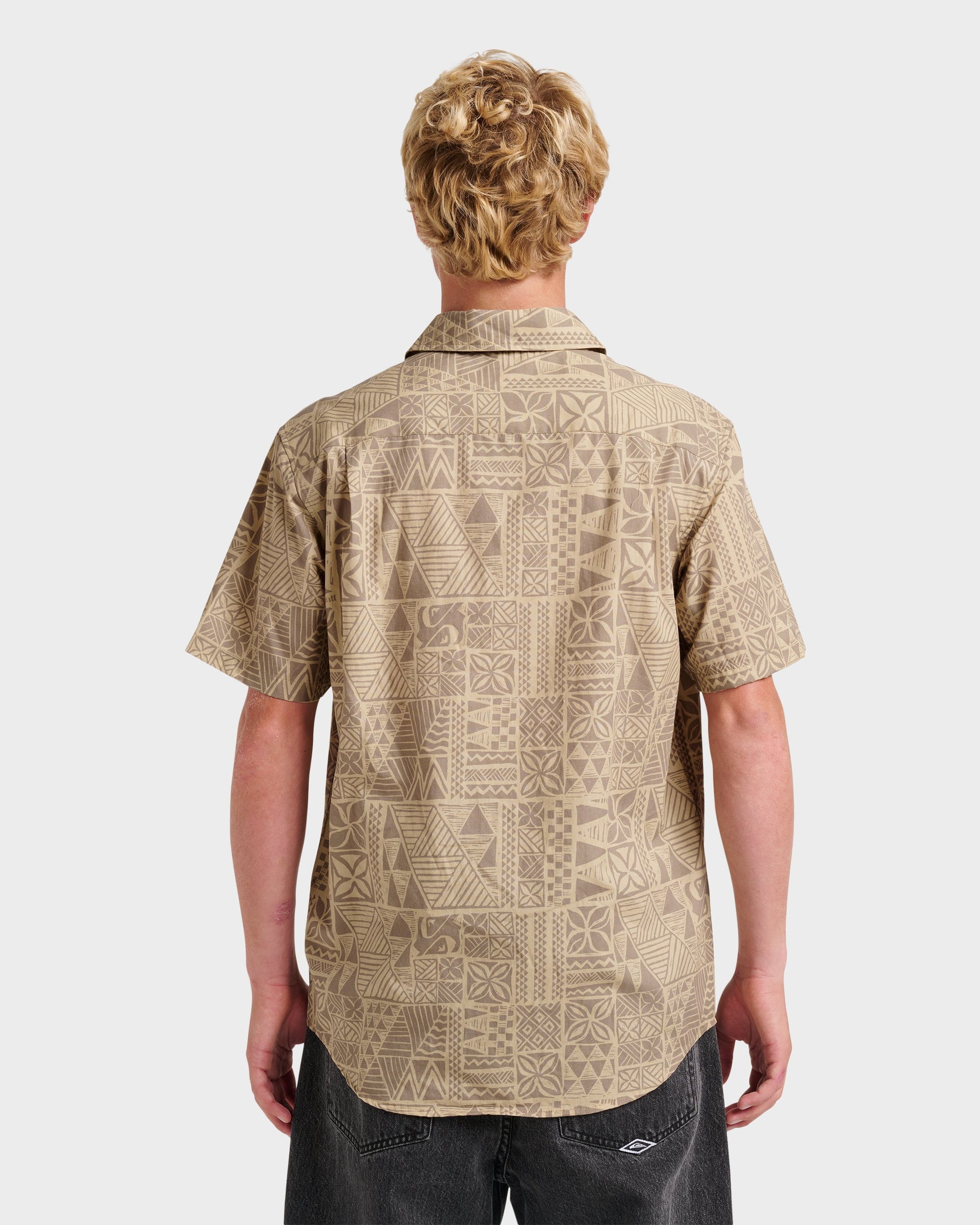 Makaha Classic Short Sleeve Shirt - Twill Twill Quick Silver