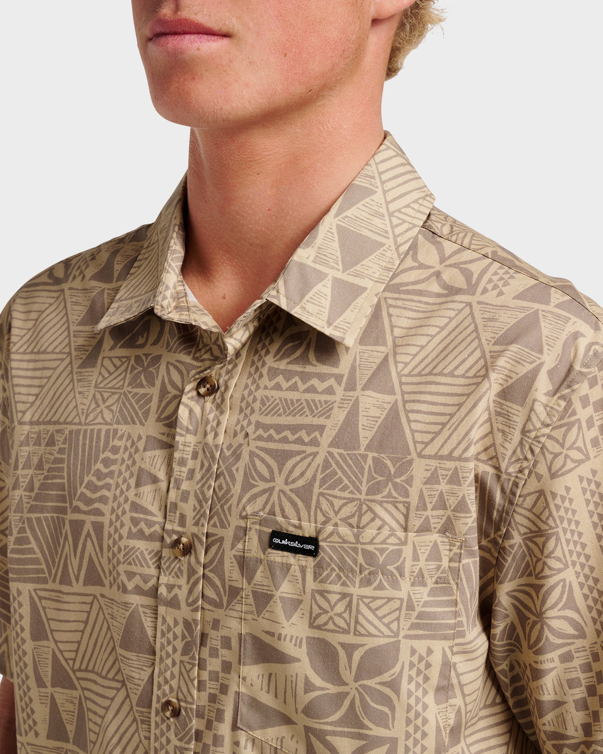 Makaha Classic Short Sleeve Shirt - Twill Twill Quick Silver