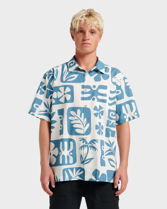 Waterman Dunes Shirt - White White Quick Silver