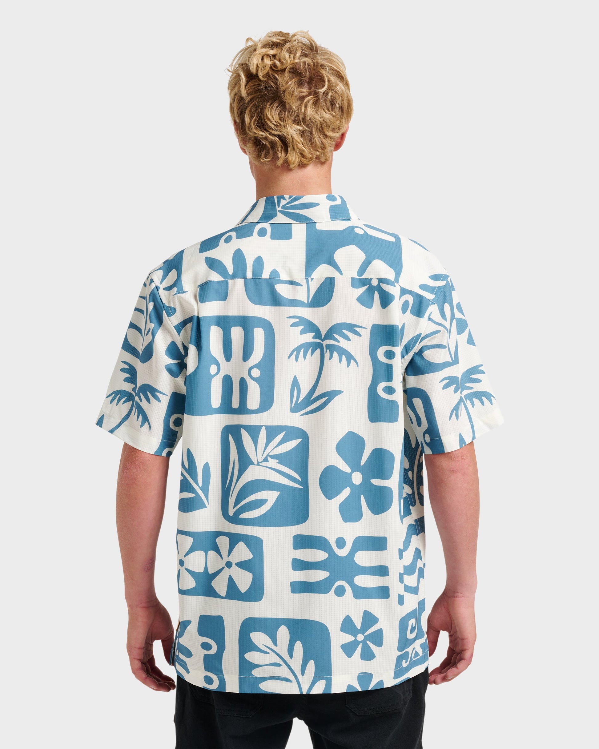 Waterman Dunes Shirt - White White Quick Silver