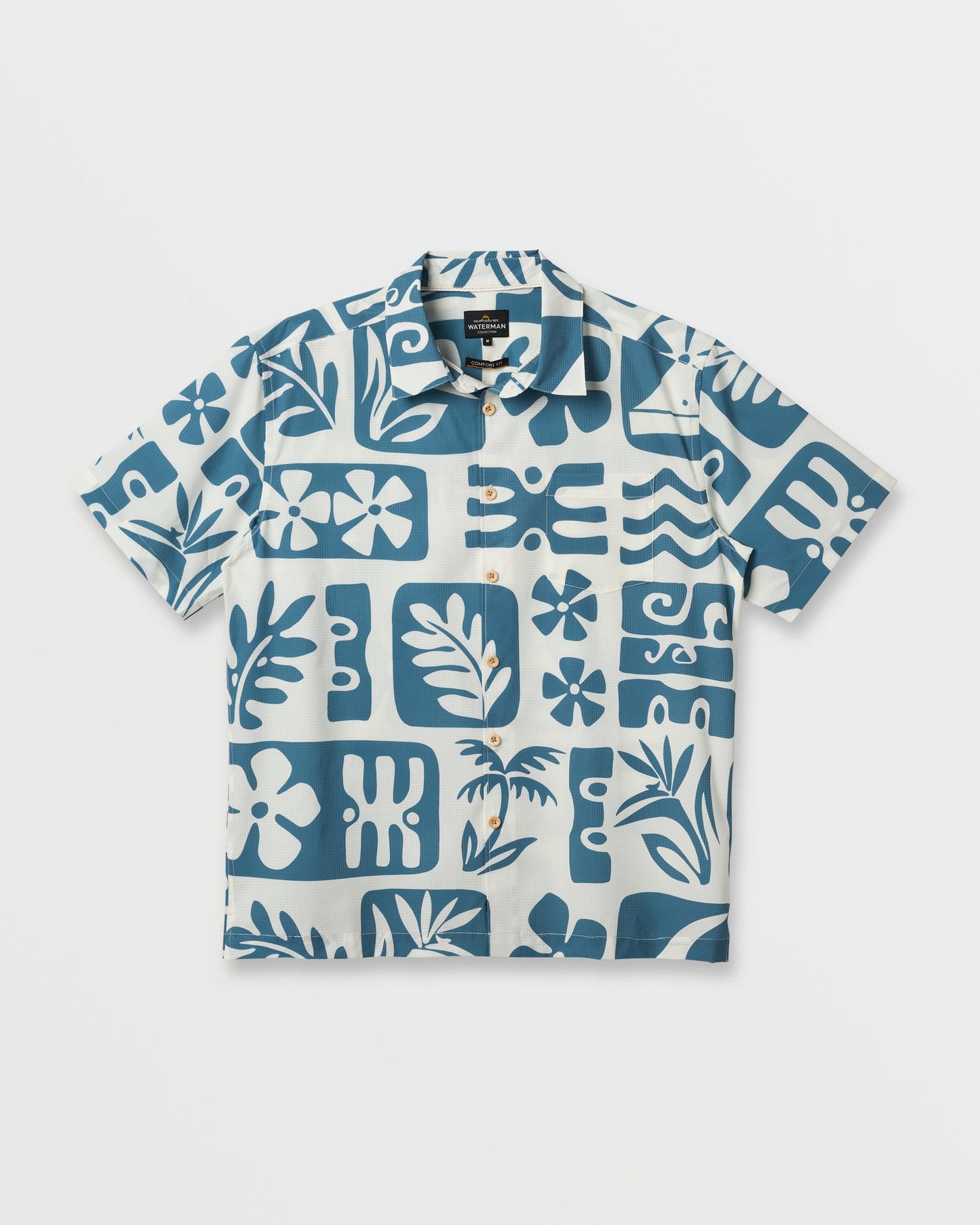 Waterman Dunes Shirt - White White Quick Silver