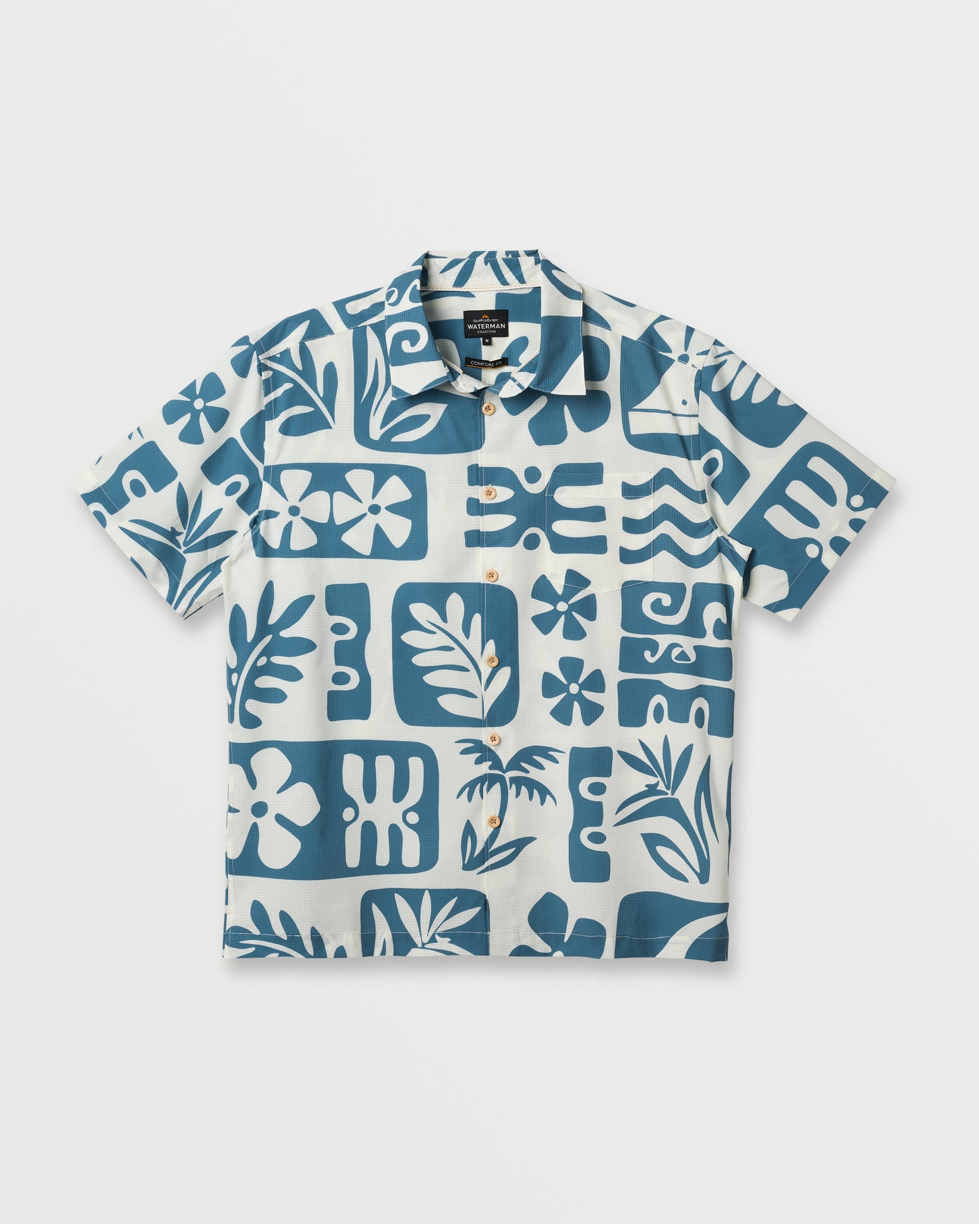 Waterman Dunes Shirt - White White Quick Silver