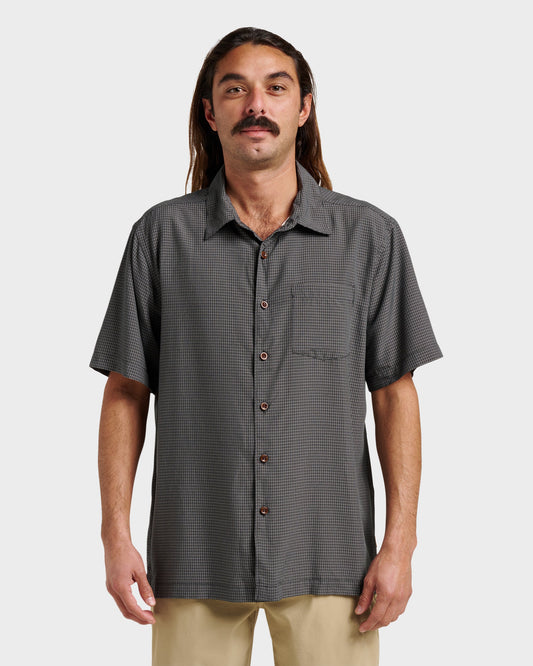 Waterman Check Out Shirt - Phantom Phantom Quick Silver