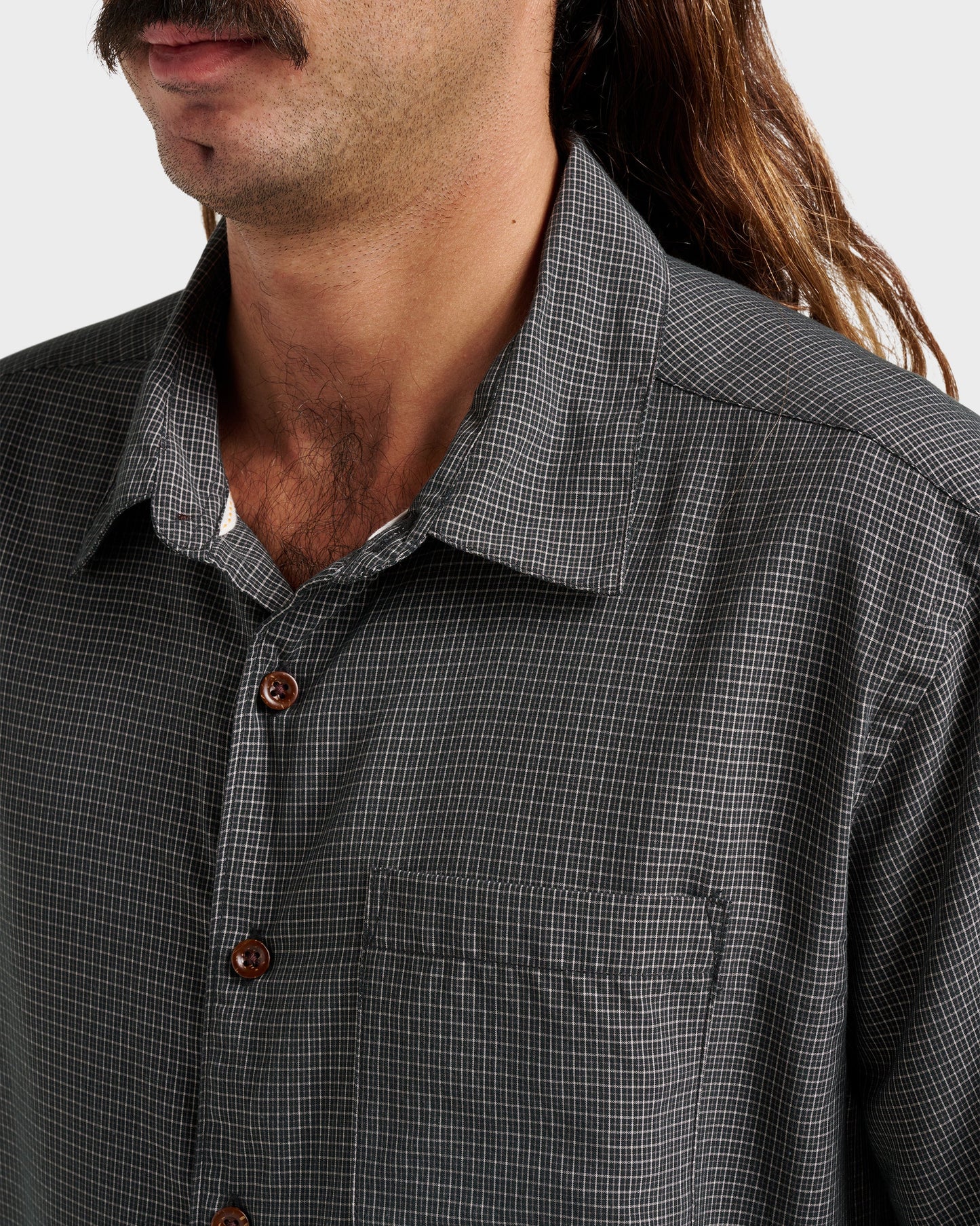 Waterman Check Out Shirt - Phantom Phantom Quick Silver