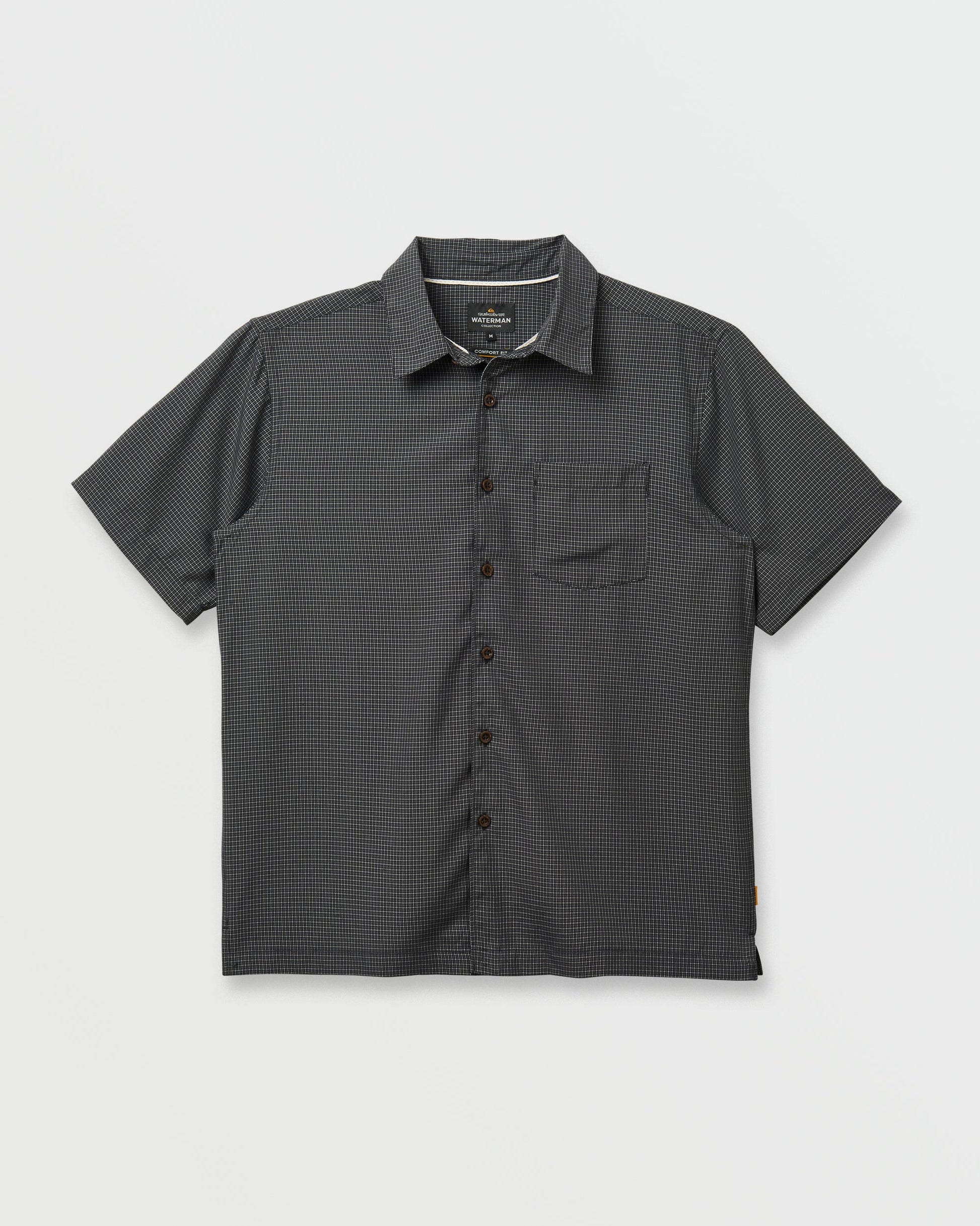 Waterman Check Out Shirt - Phantom Phantom Quick Silver