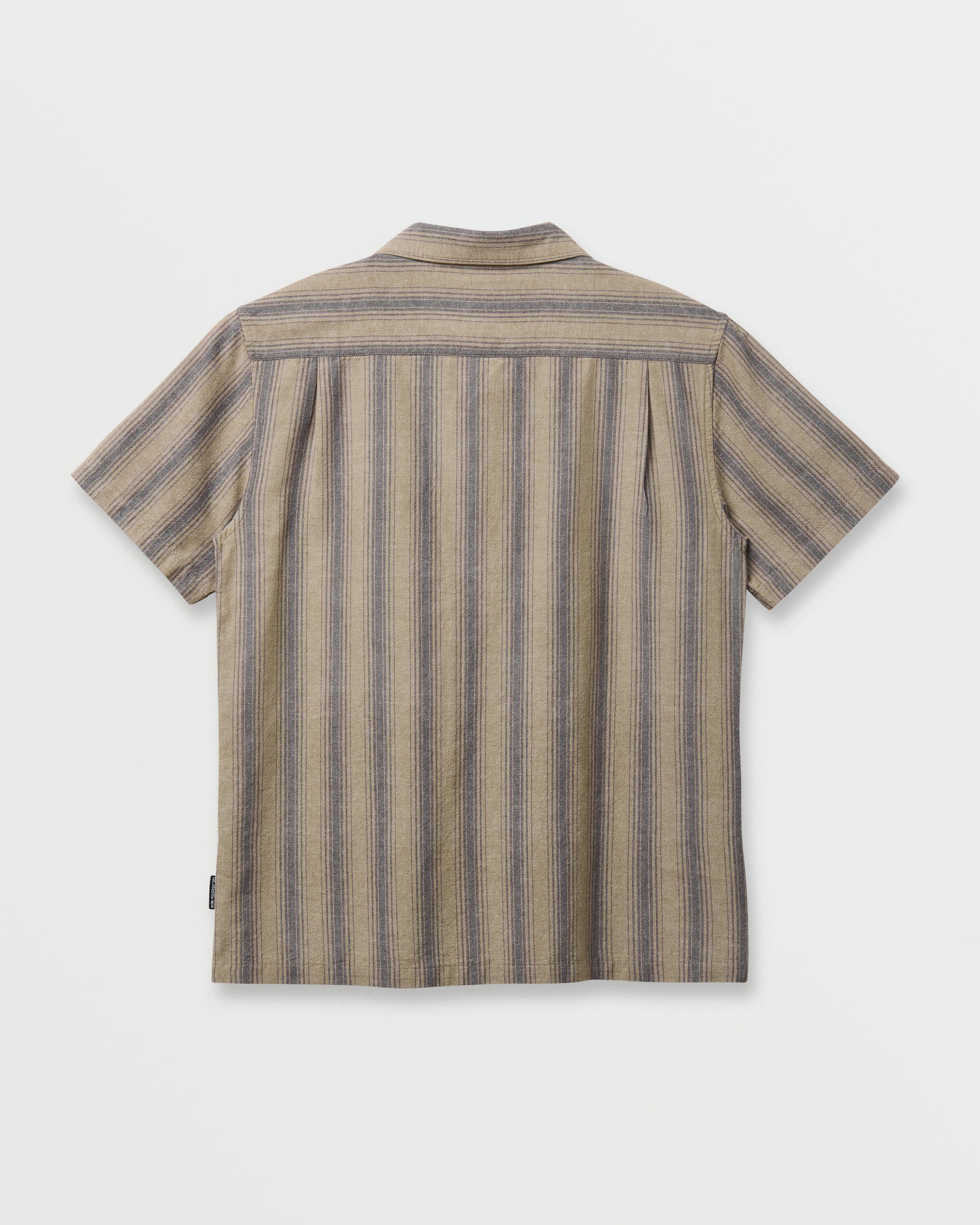 Oxford Stripe Casual Short Sleeve Shirt - Fallen Rock Fallen Rock Quick Silver