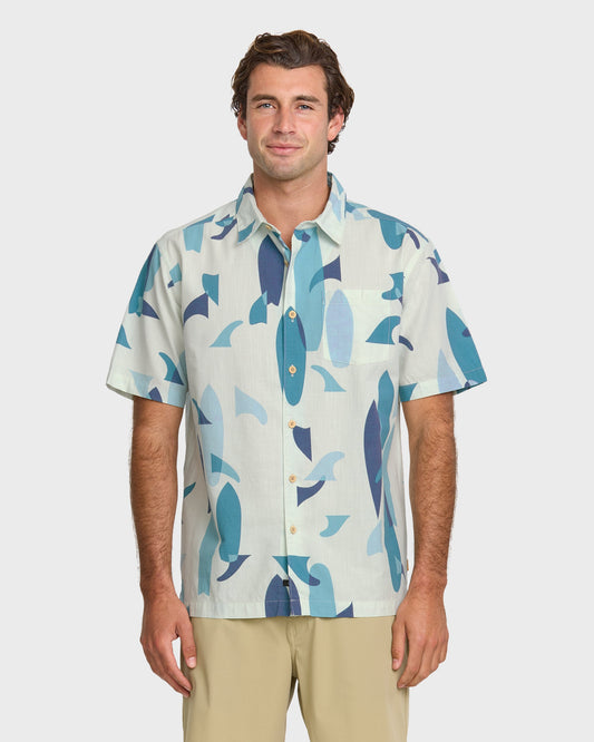 Waterman Boardo Shirt - Sea Blue Sea Blue Quick Silver