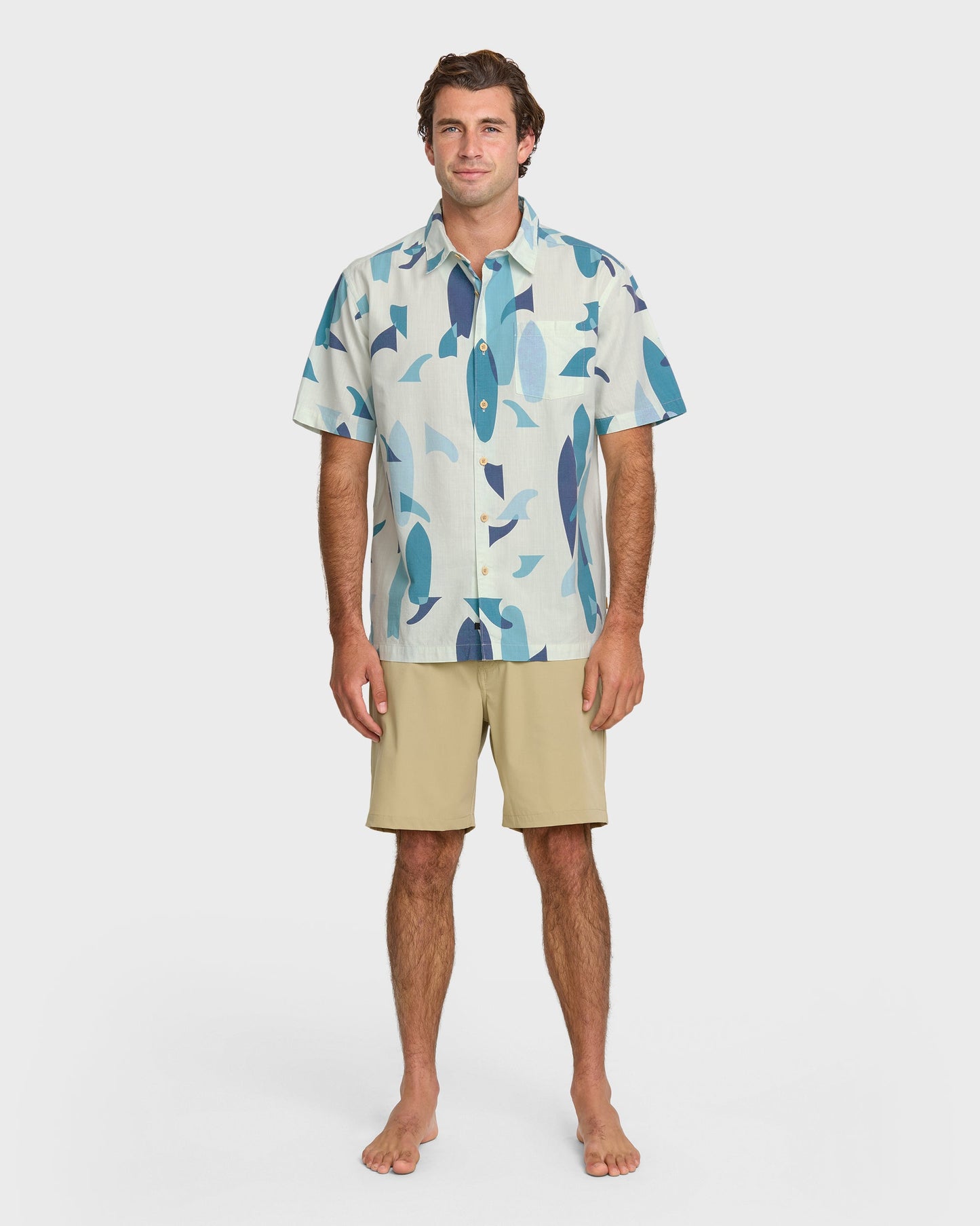 Waterman Boardo Shirt - Sea Blue Sea Blue Quick Silver
