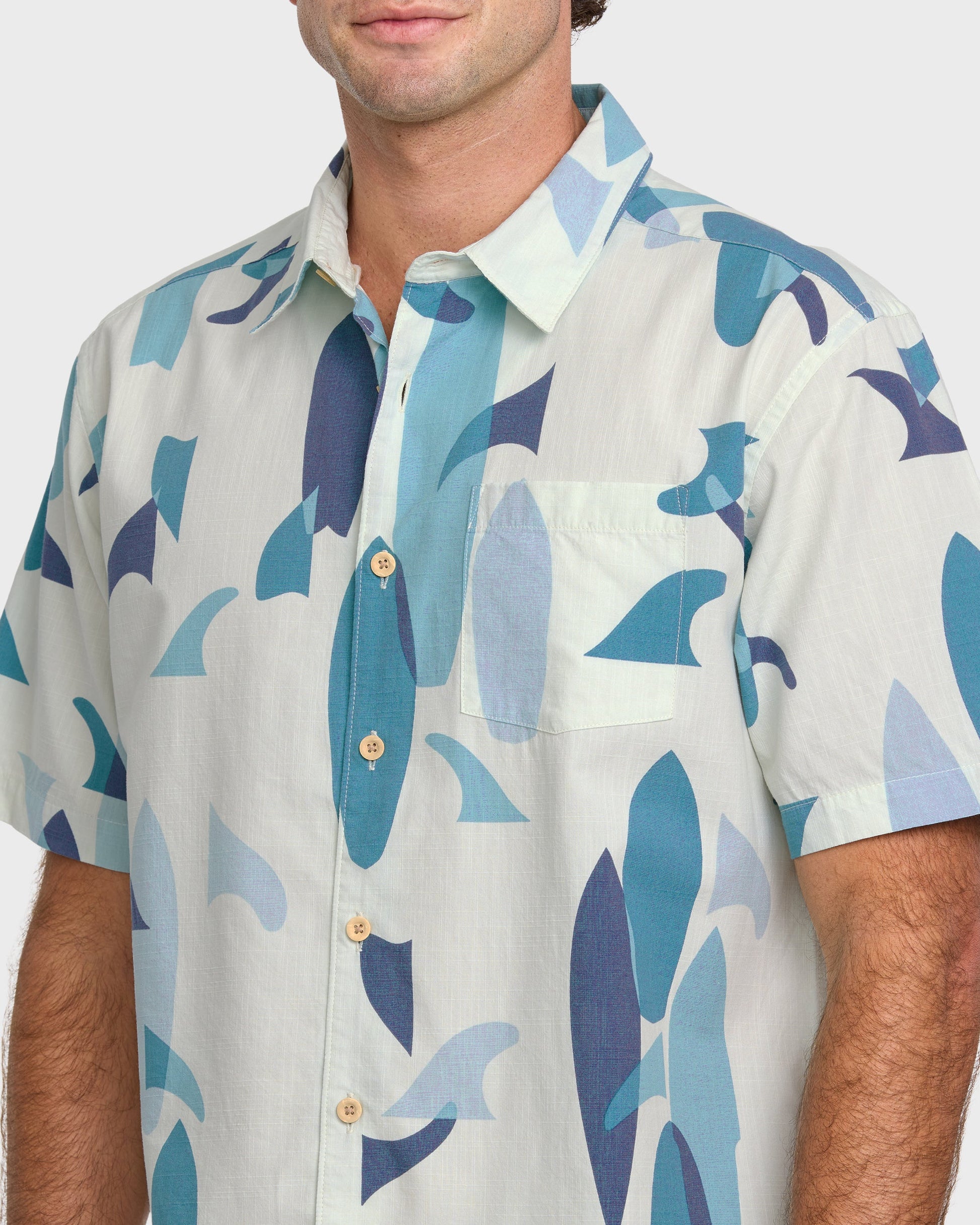 Waterman Boardo Shirt - Sea Blue Sea Blue Quick Silver